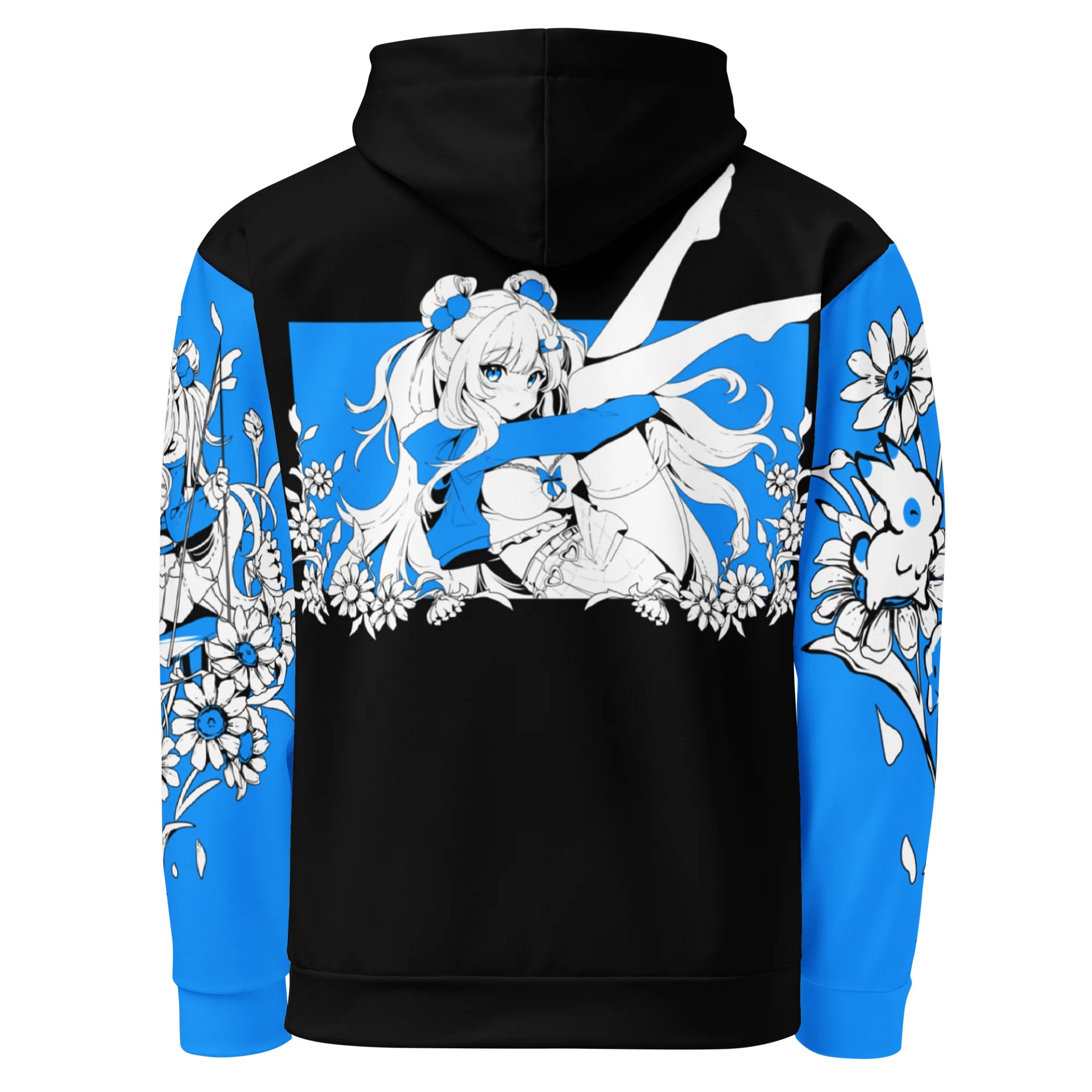 Bunny Pile Colorblock Hoodie (Blue) product image (2)