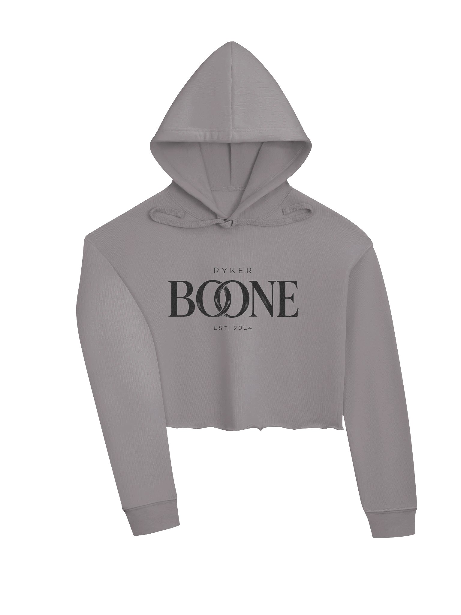 Ryker Boone "Backroad Heartbeat" Fleece Crop Hoodie (Black Logo) product image (3)