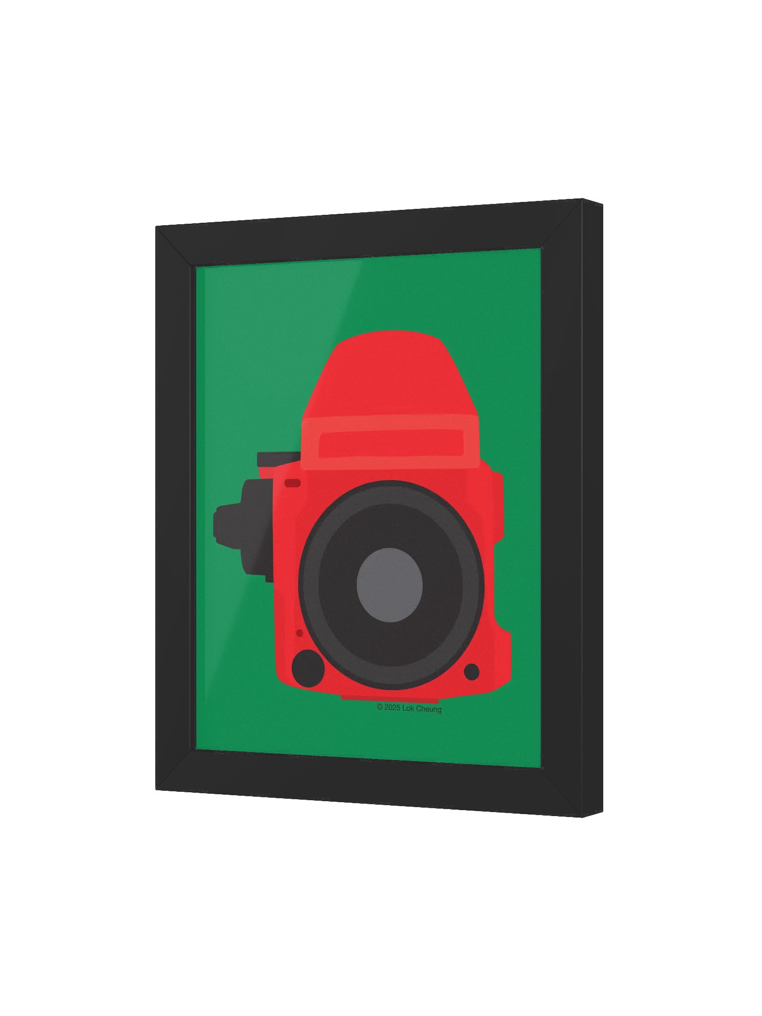 M 645 Red on Green - Framed Poster product image (3)