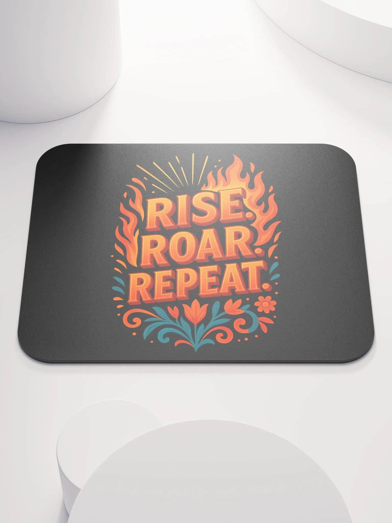 Rise. Roar. Repeat. Mouse Pad – High-Energy Desk Motivation product image (1)