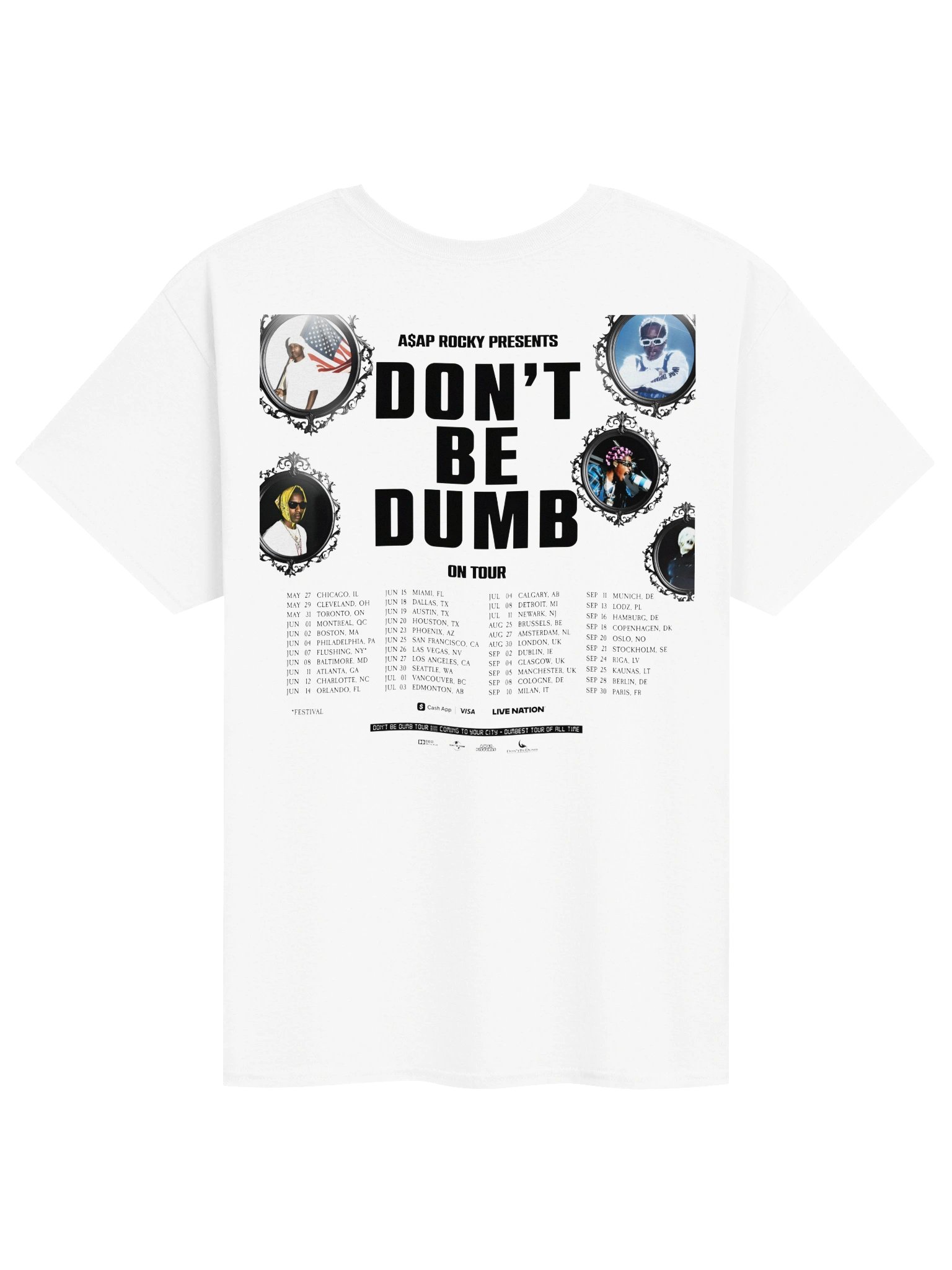 A$AP Rocky DON’T BE DUMB On Tour 2026 Tshirt product image (2)