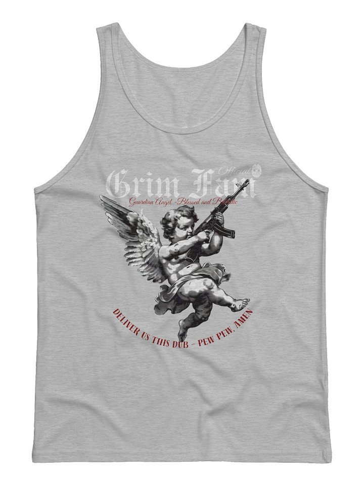 GRIM FAM — SQUAD GRIM FAM — CHAOS DIVISION | TEAM EXCLUSIVE: GRIM ANGEL OF W'S - SINGLET - #2 - Black / Navy / Blue / Red / Grey product image (1)