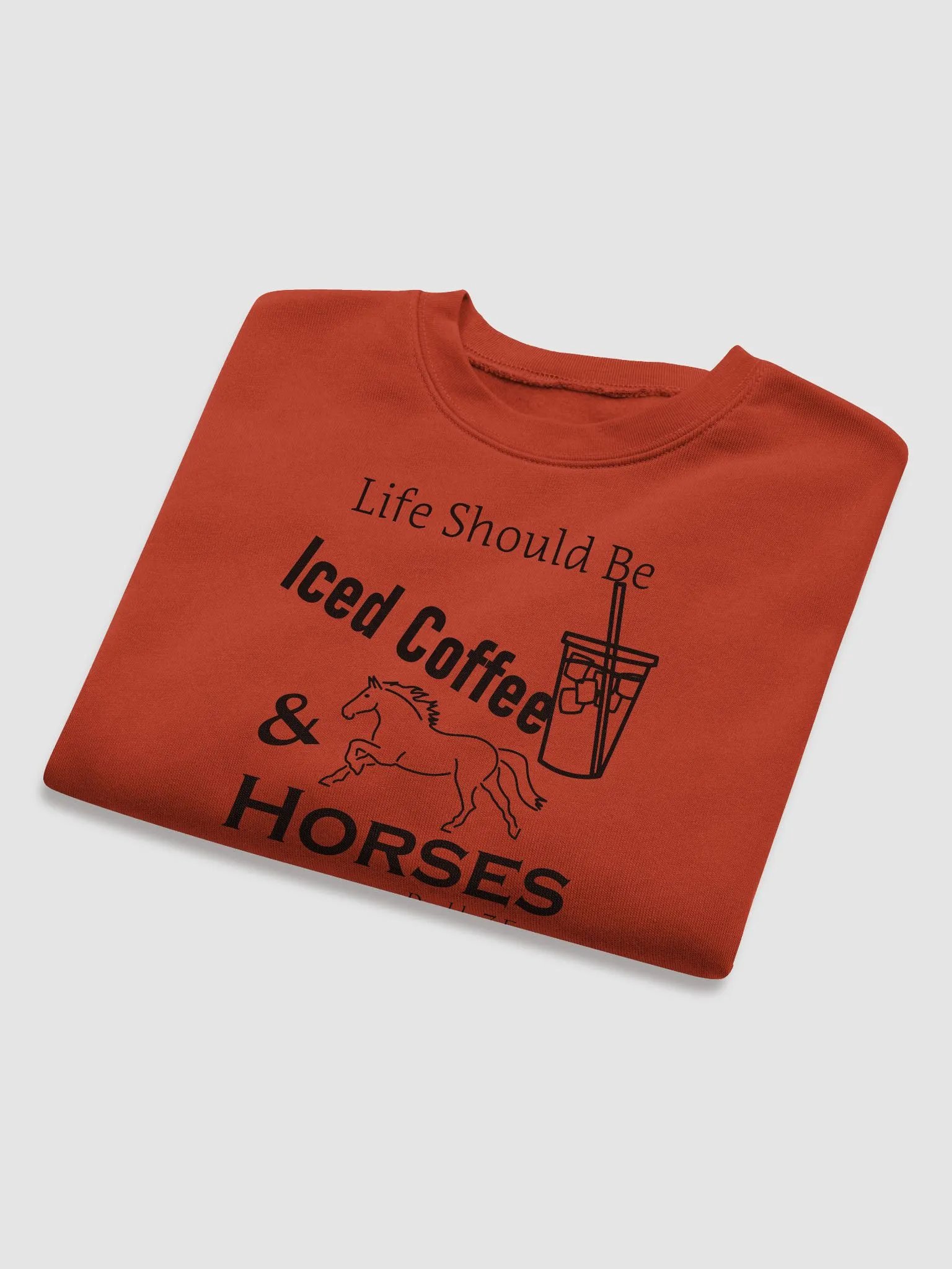 Iced Coffee and Horses Crop Sweatshirt product image (14)