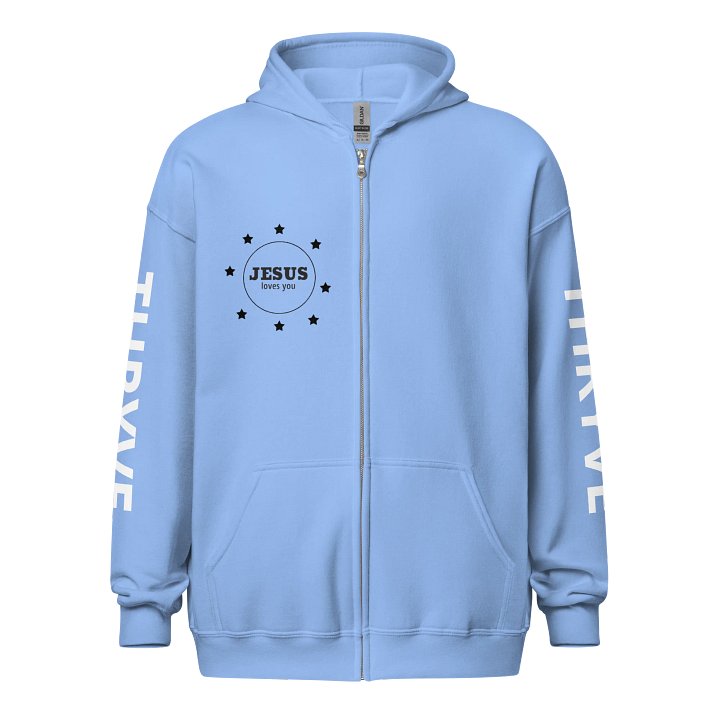 Jesus loves you Unisex zipper hoodie. product image (1)