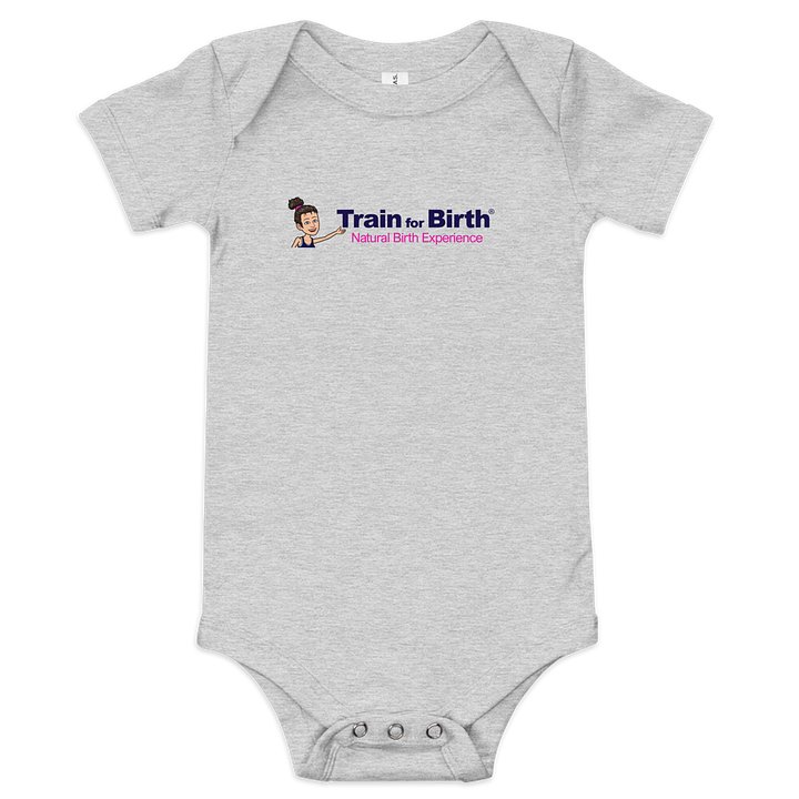 Train for Birth® Bella+Canvas Short Sleeve Athletic Heather Baby Onesie product image (1)