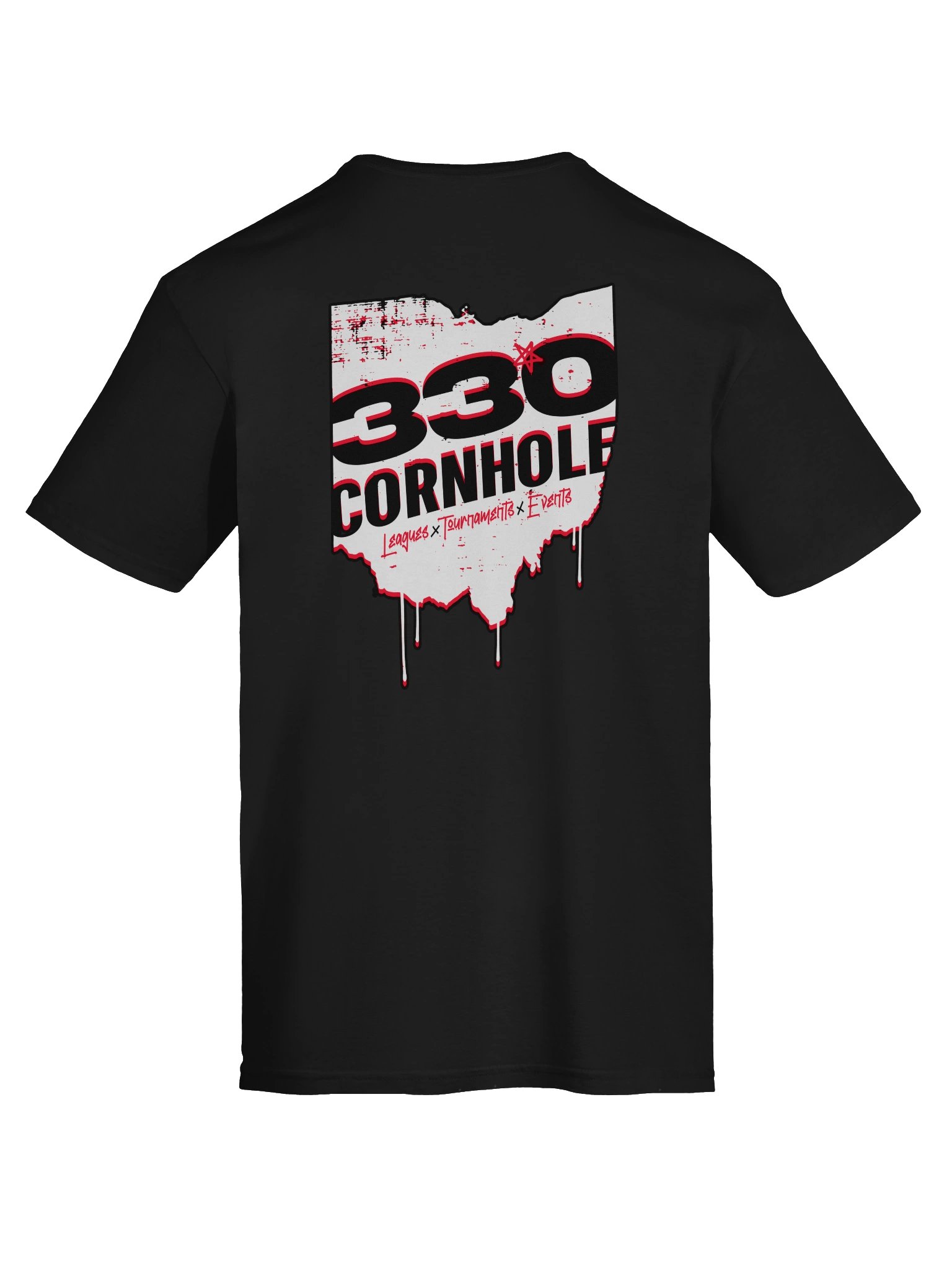 Gildan Softstyle 330 Cornhole Grunge State Outline T-Shirt - Back Logo product image (11)