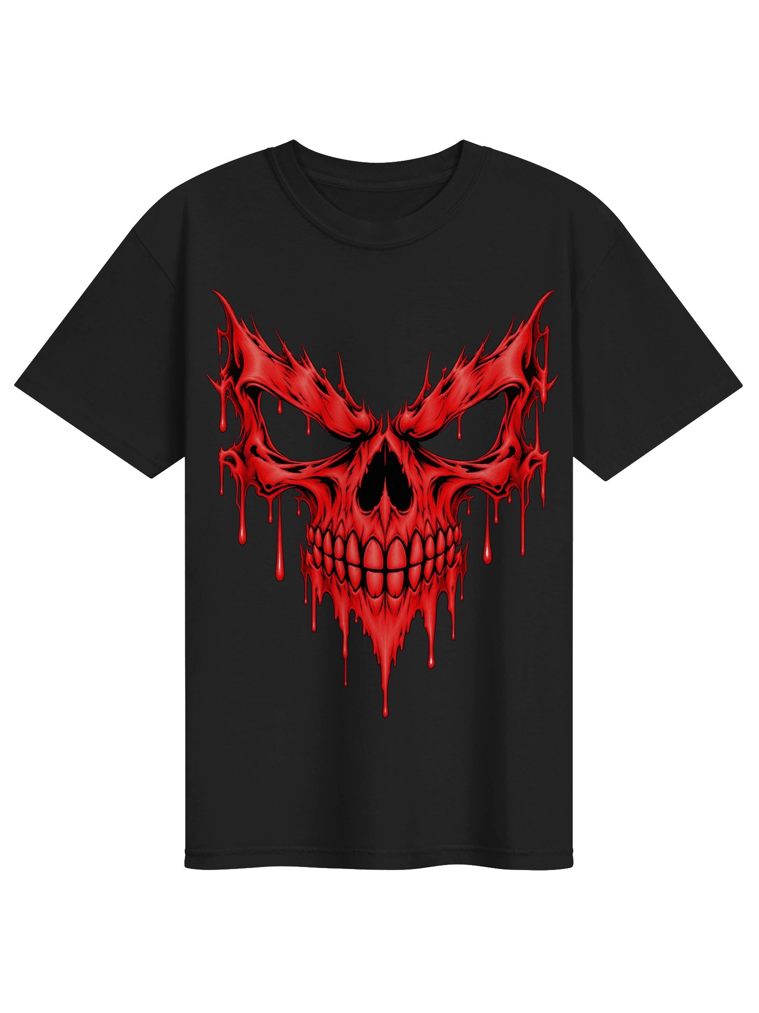 Blood Drip Skull Heavyweight Streetwear Tee product image (8)