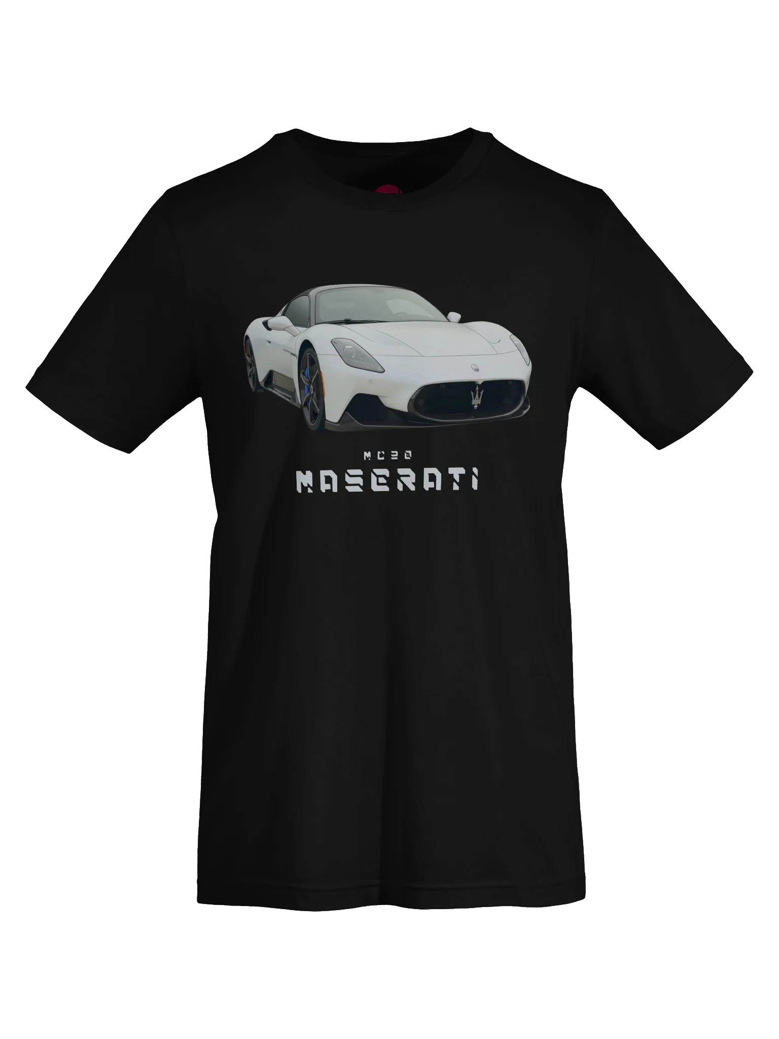 White Maserati MC20 Shirt (Retro, Sketch, Silhouette) product image (57)