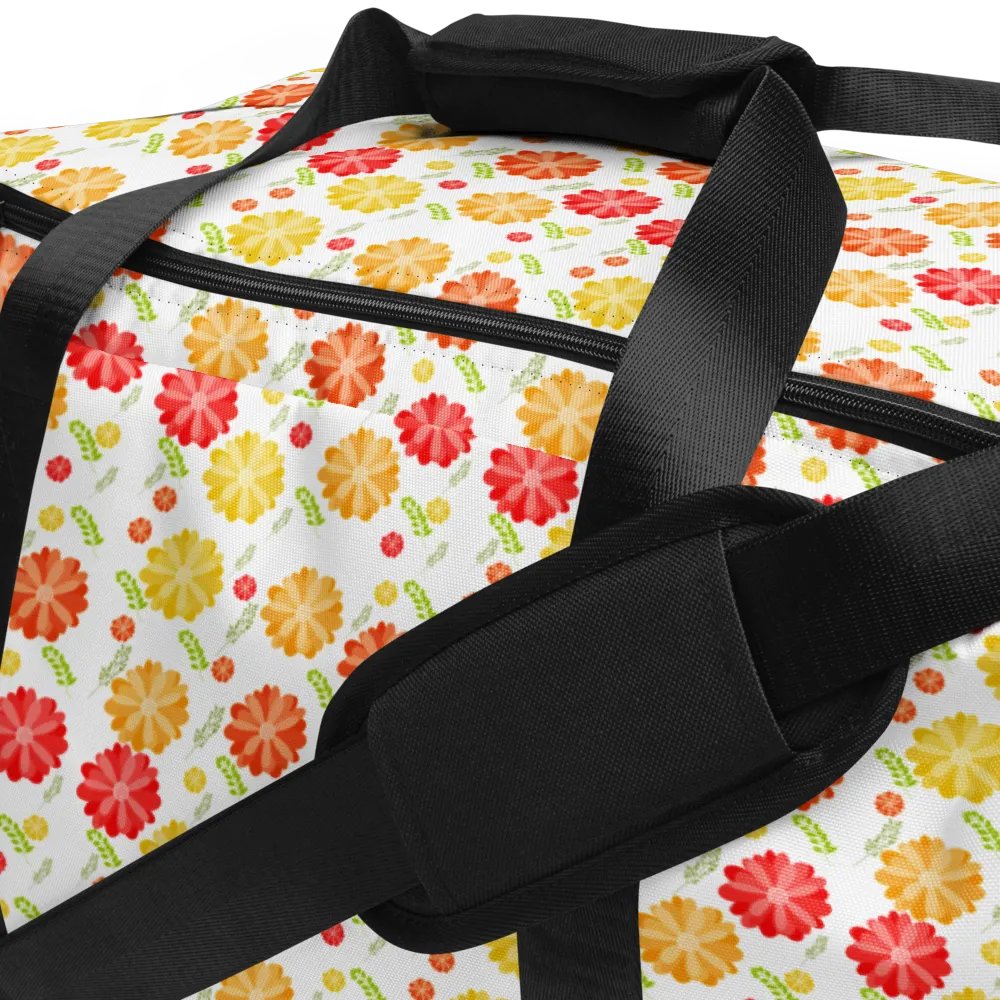 Orange Floral Large Holdall Bag product image (7)