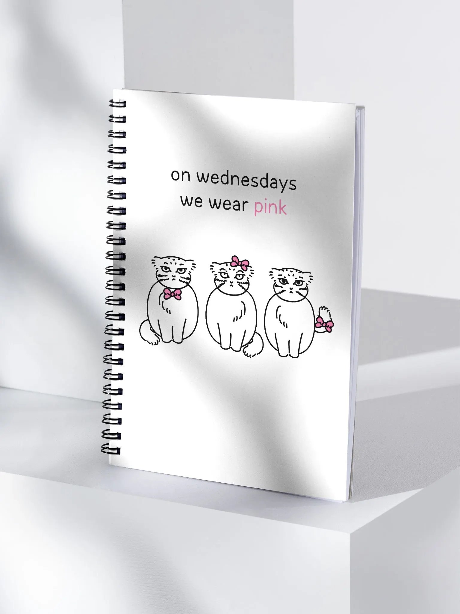 Pink Wednesdays Manul - Spiral Notebook product image (4)