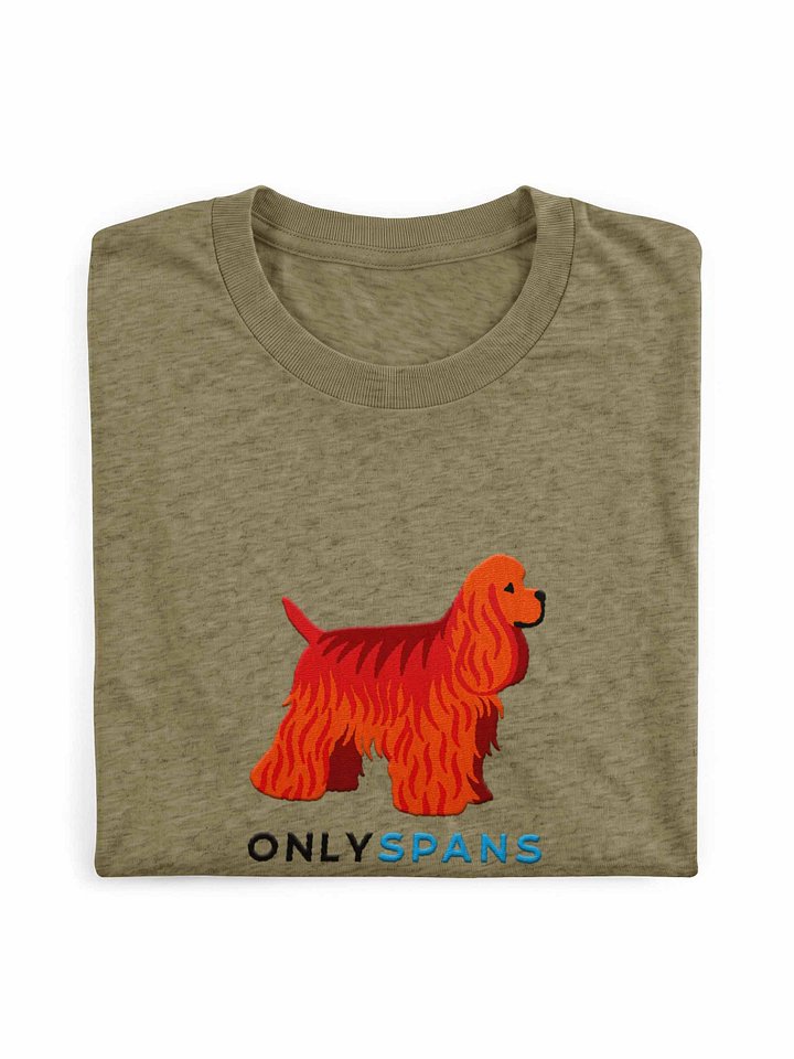 Only Spans T-Shirt(Embroidered) of an American Cocker Spaniel(Red) product image (1)