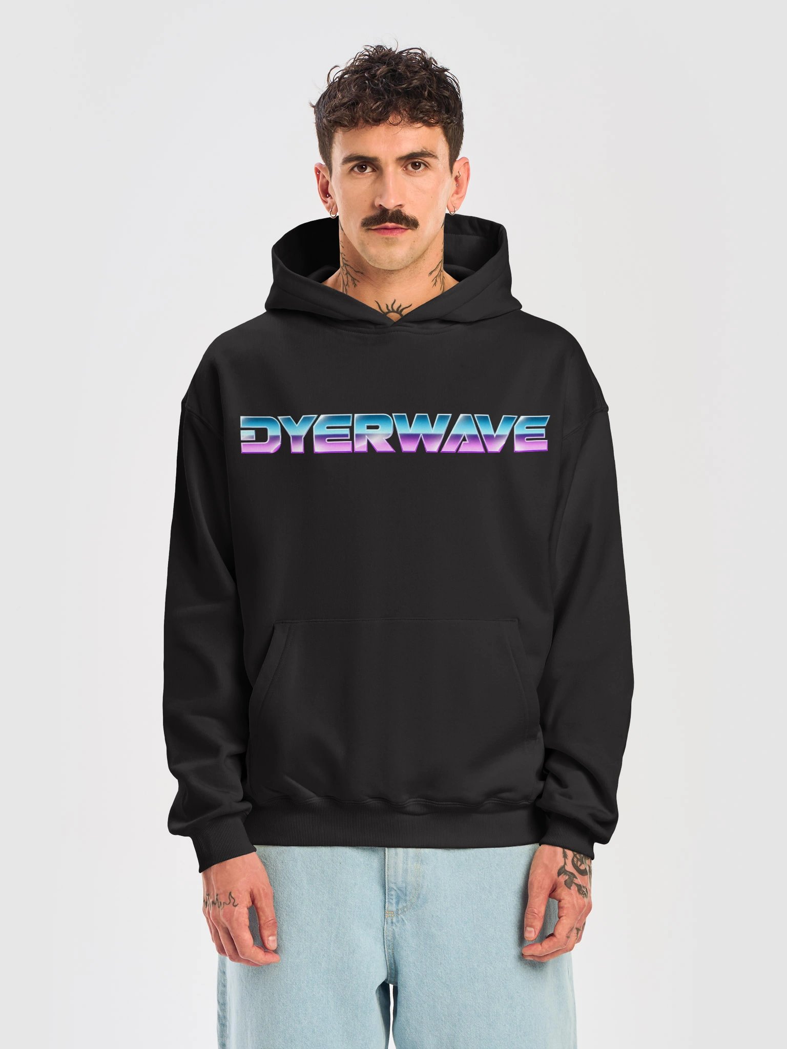 Dyerwave Text Heavyweight Black Hoodie v2 product image (5)