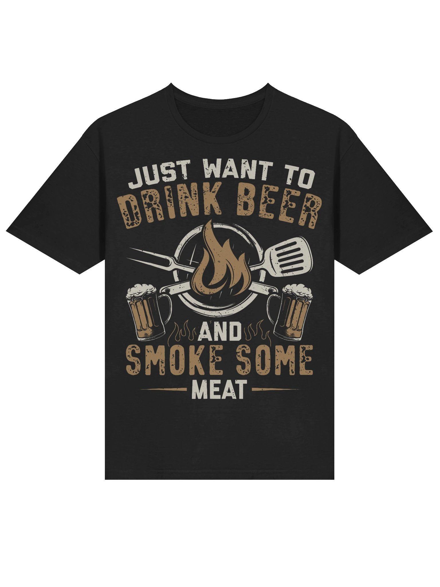Just Want to Drink Beer and Smoke Some Meat – Gildan Softstyle Unisex T-Shirt product image (2)