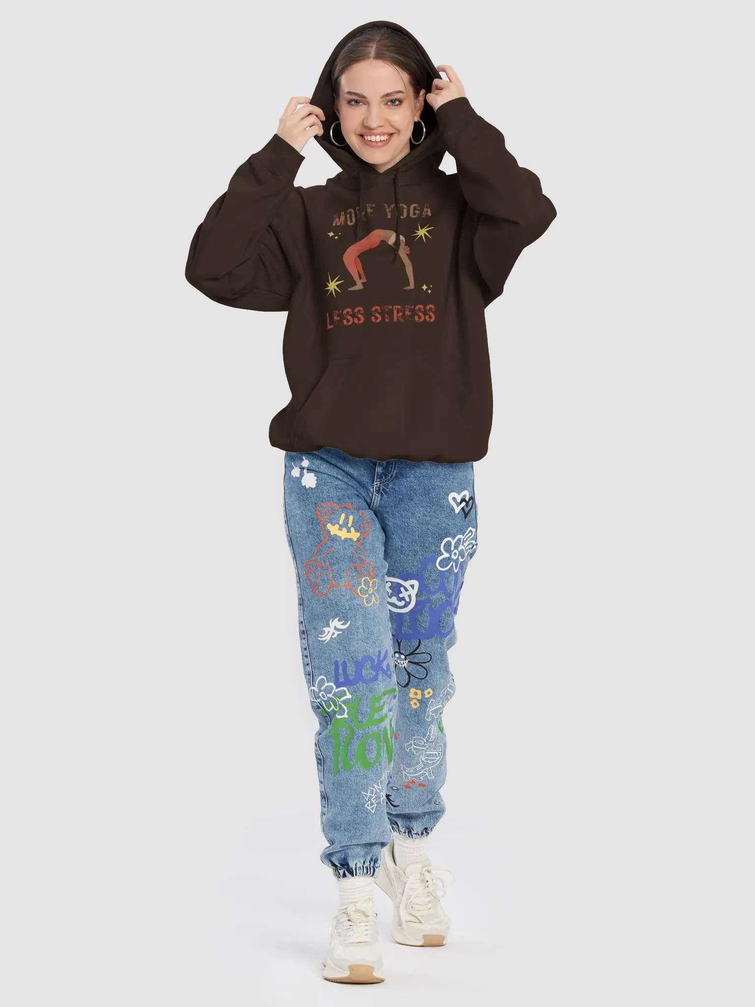Yoga Serenity Hoodie: Embrace More Yoga, Less Stress product image (8)
