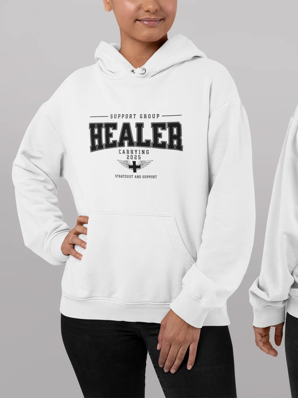 Bold "Healer" Winged Support Strategist Hoodie product image (30)