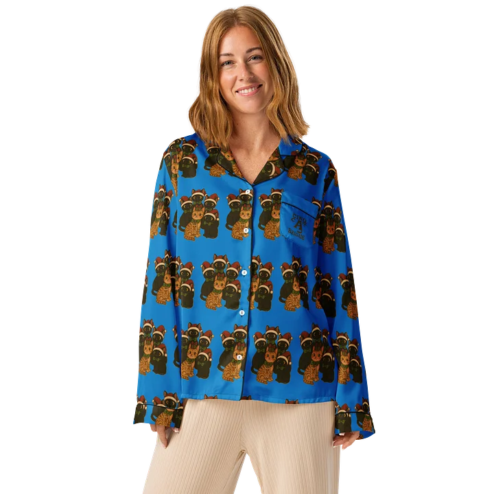 Cat brigade winter Women's Silky Pajama Top product image (1)