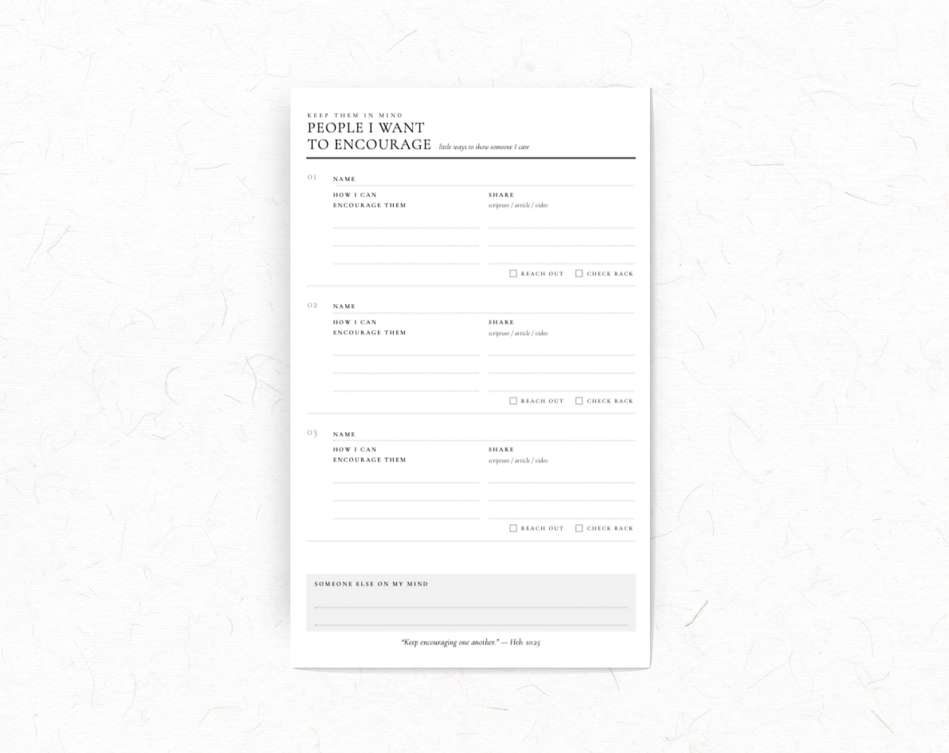 People I Want to Encourage Notepad product image (1)
