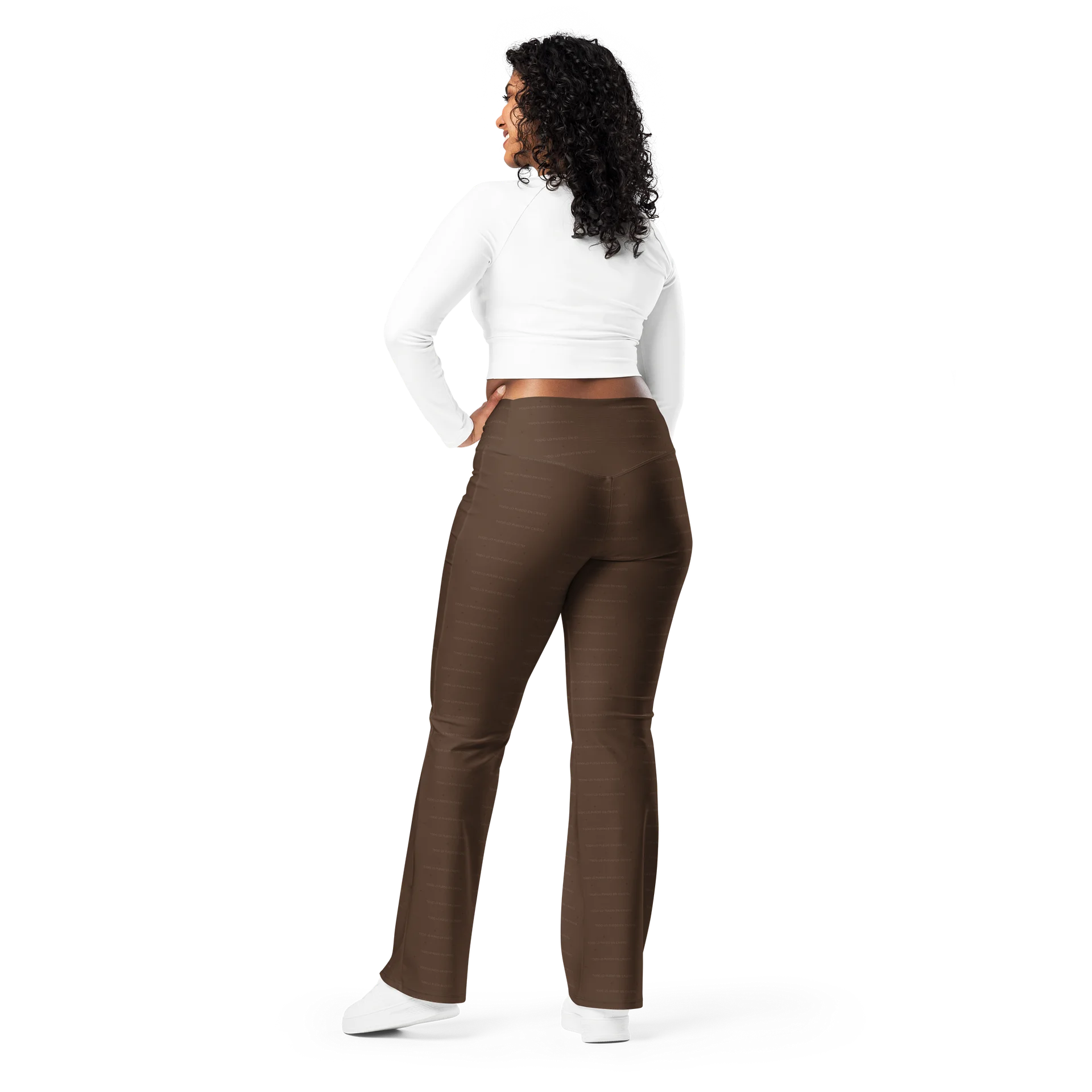 Flare Leggings — Women Who Lift (Chocolate) product image (5)