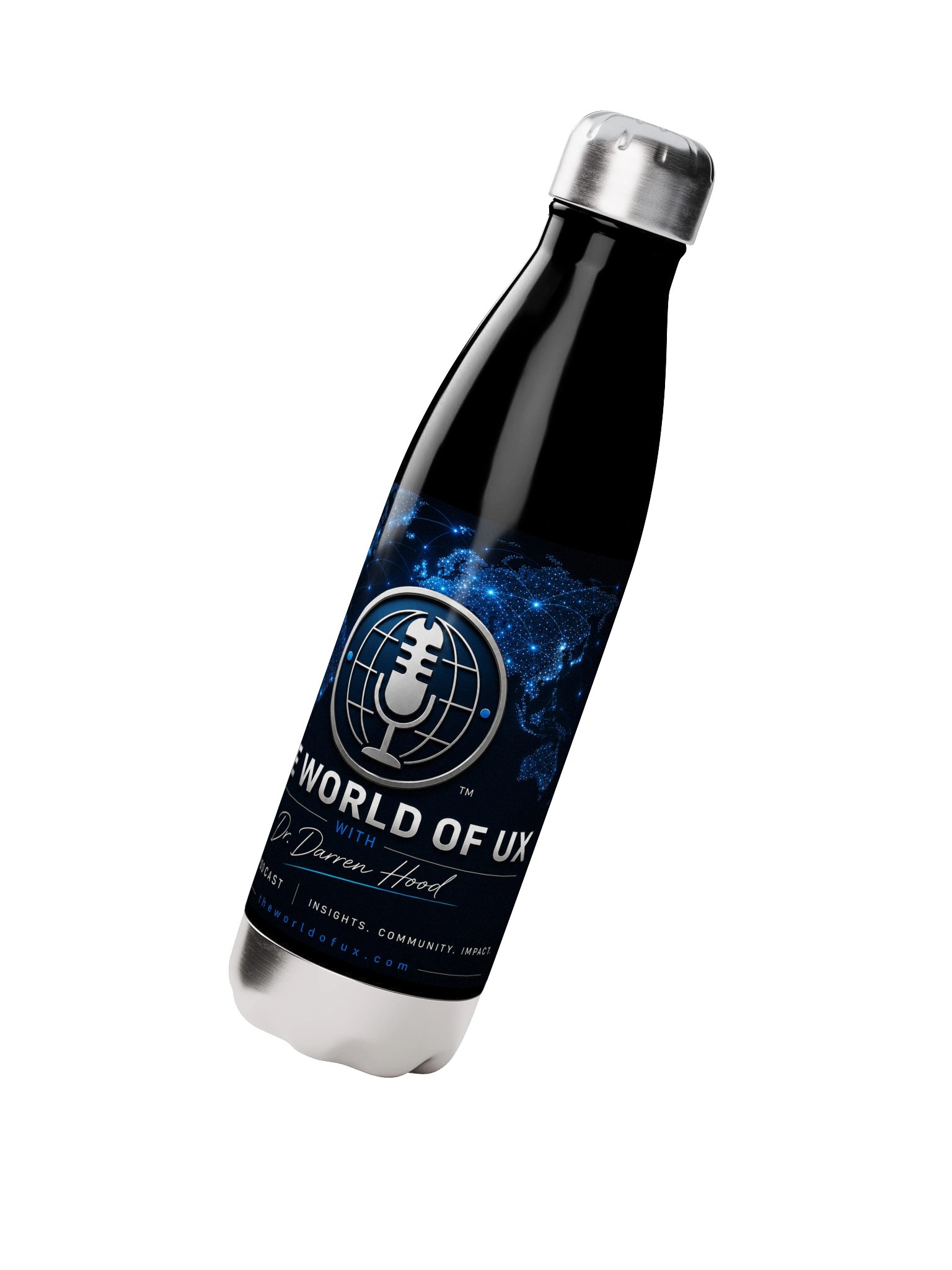 World of UX™ Podcast Cover Water Bottle product image (2)