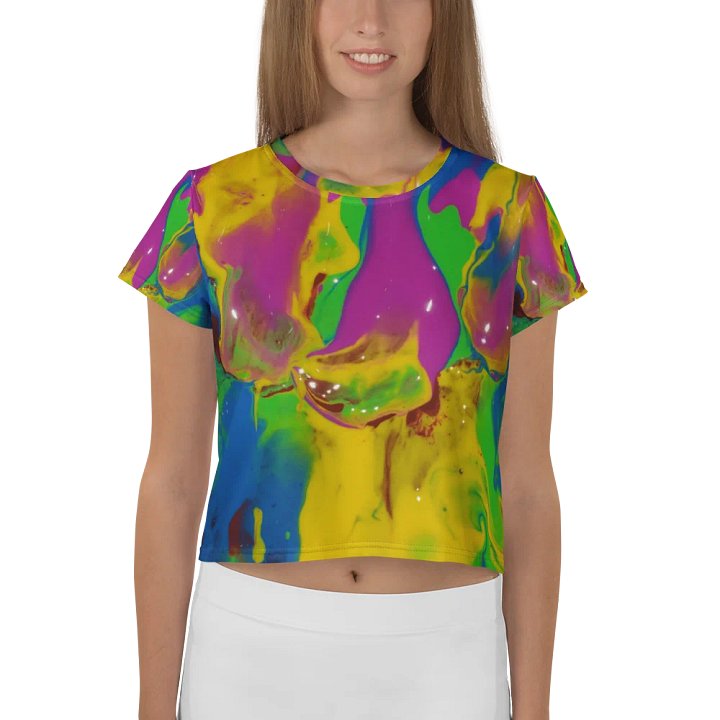 Marbled Dreams All-Over Crop Tee product image (1)