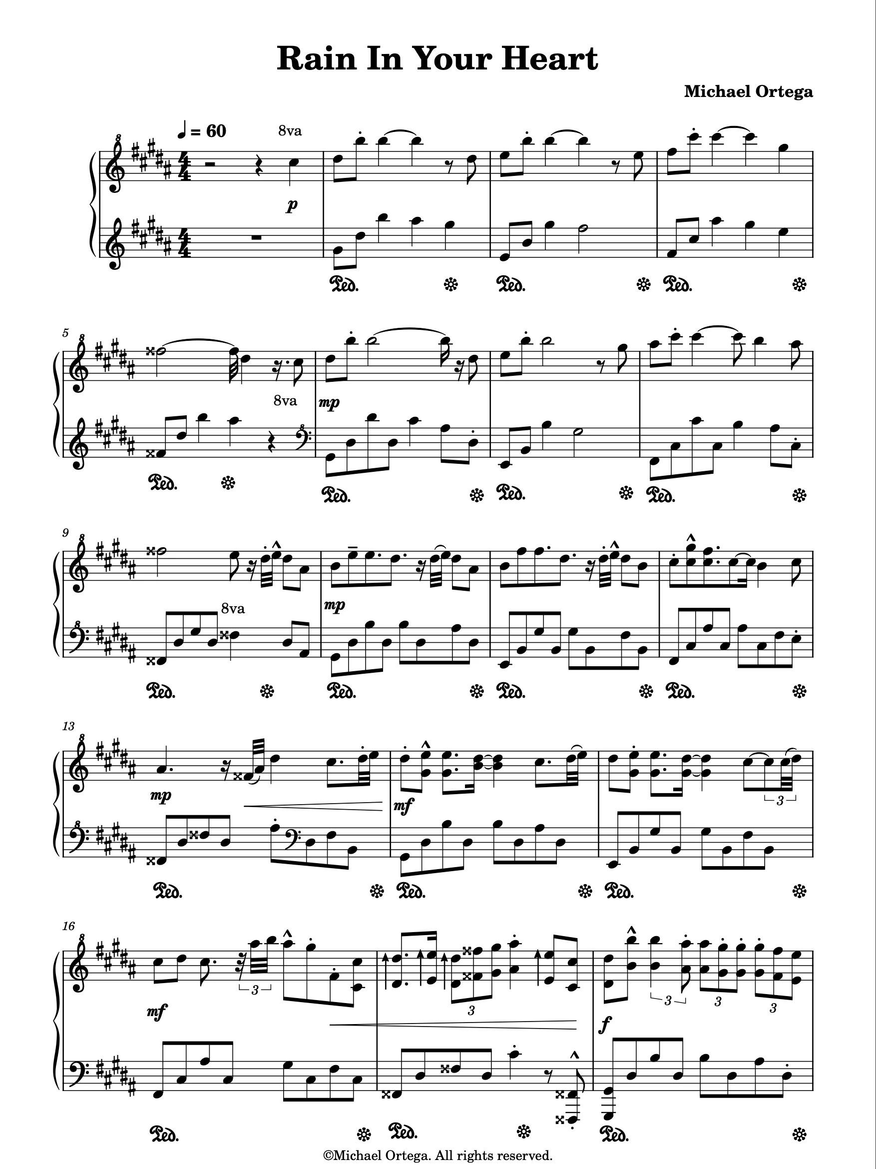 Rain In Your Heart (Piano Score) product image (2)