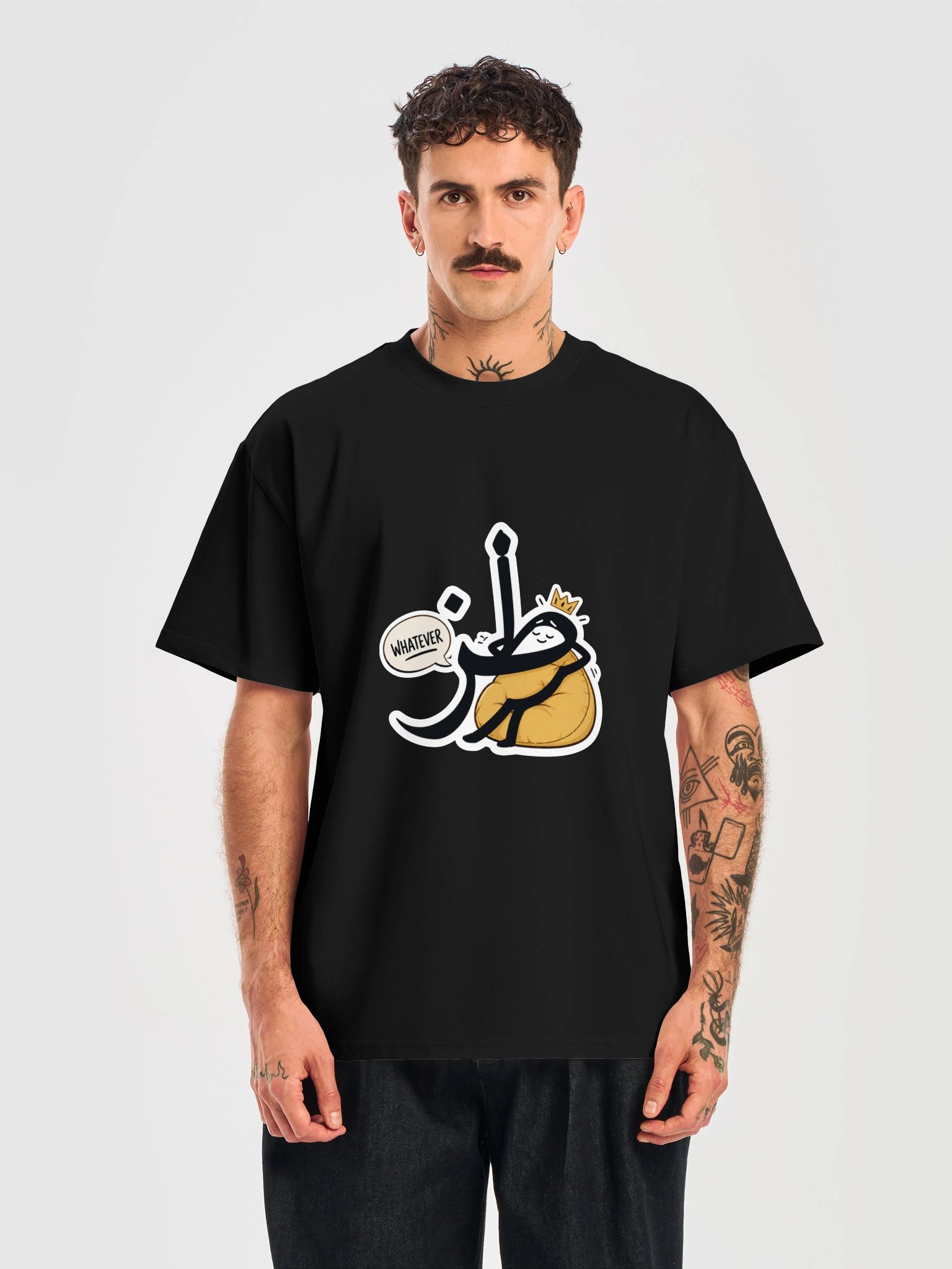 طز Whatever T-Shirt – Moroccan Humor & Wordplay product image (5)