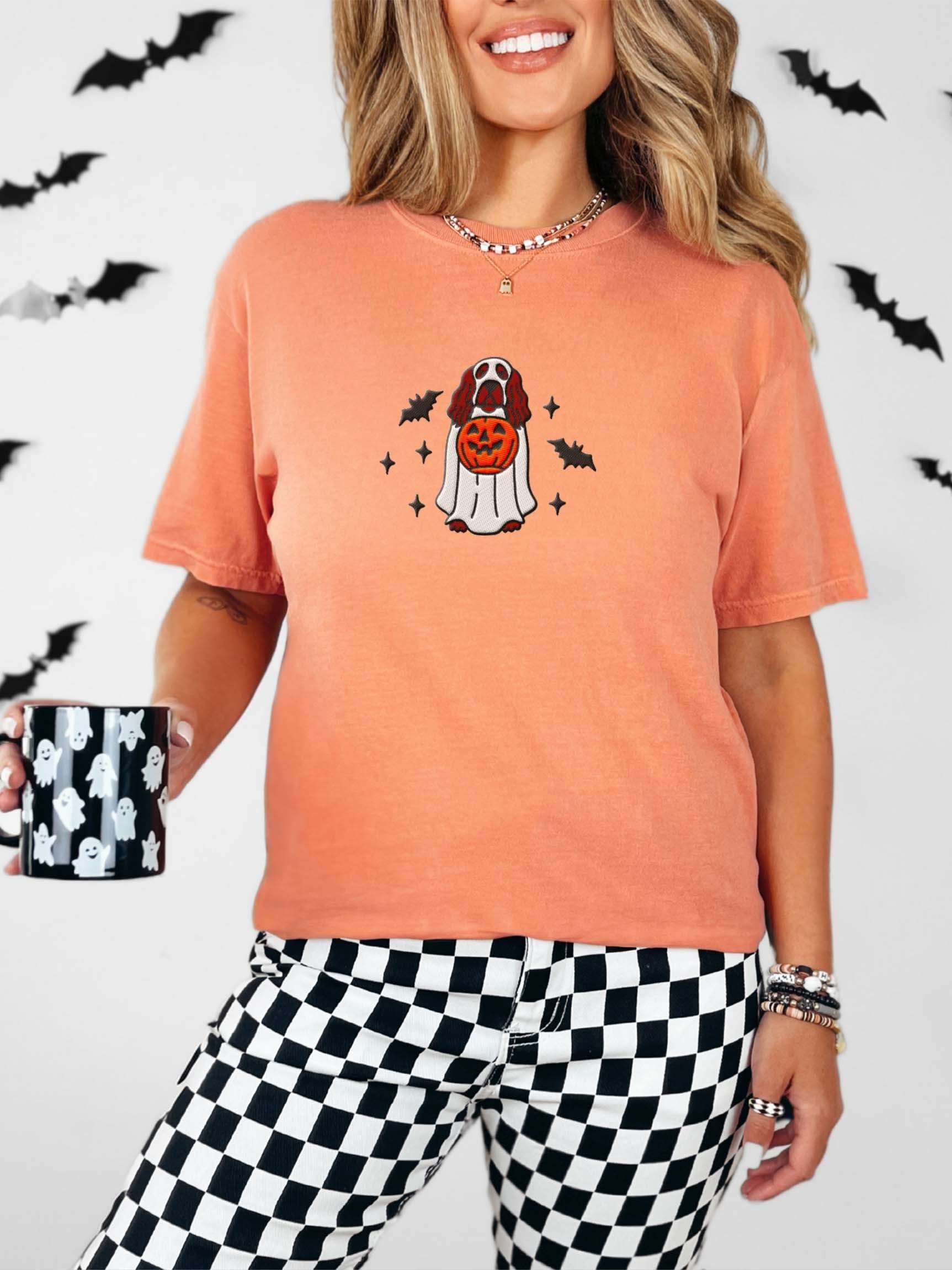 Halloween Boykin Spaniel Embroidered T-Shirt product image (2)