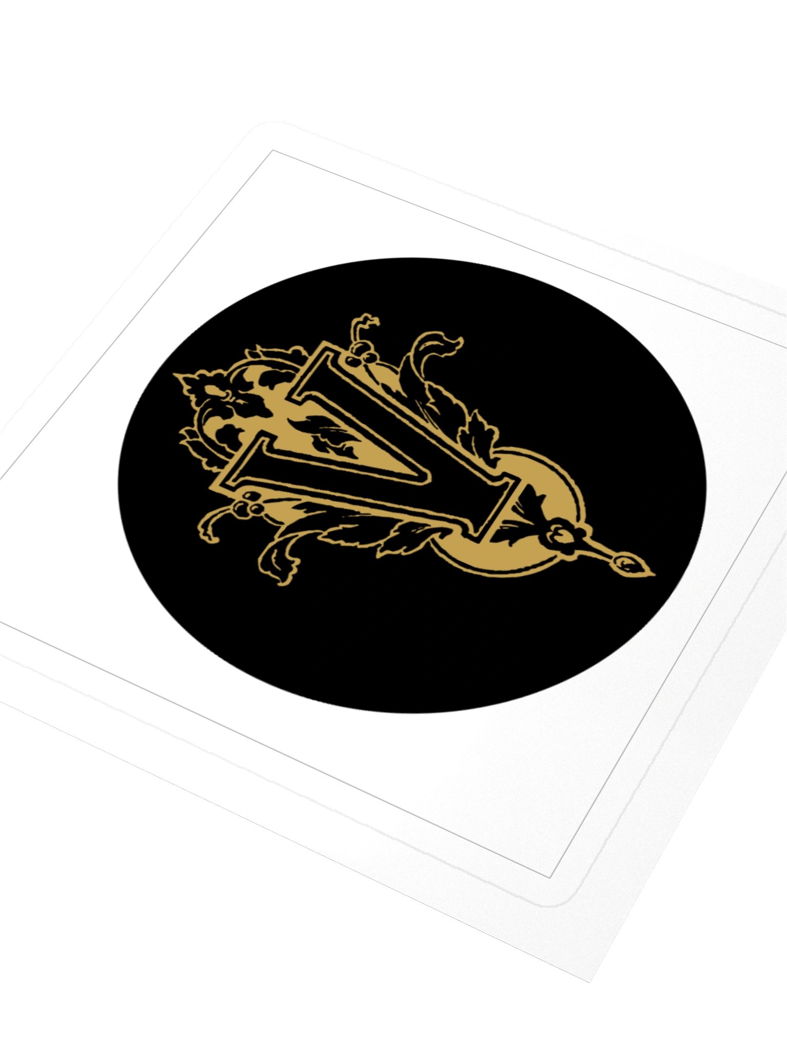 Virgo Zodiac Sticker — Royal Gold Monogram Emblem Design product image (3)