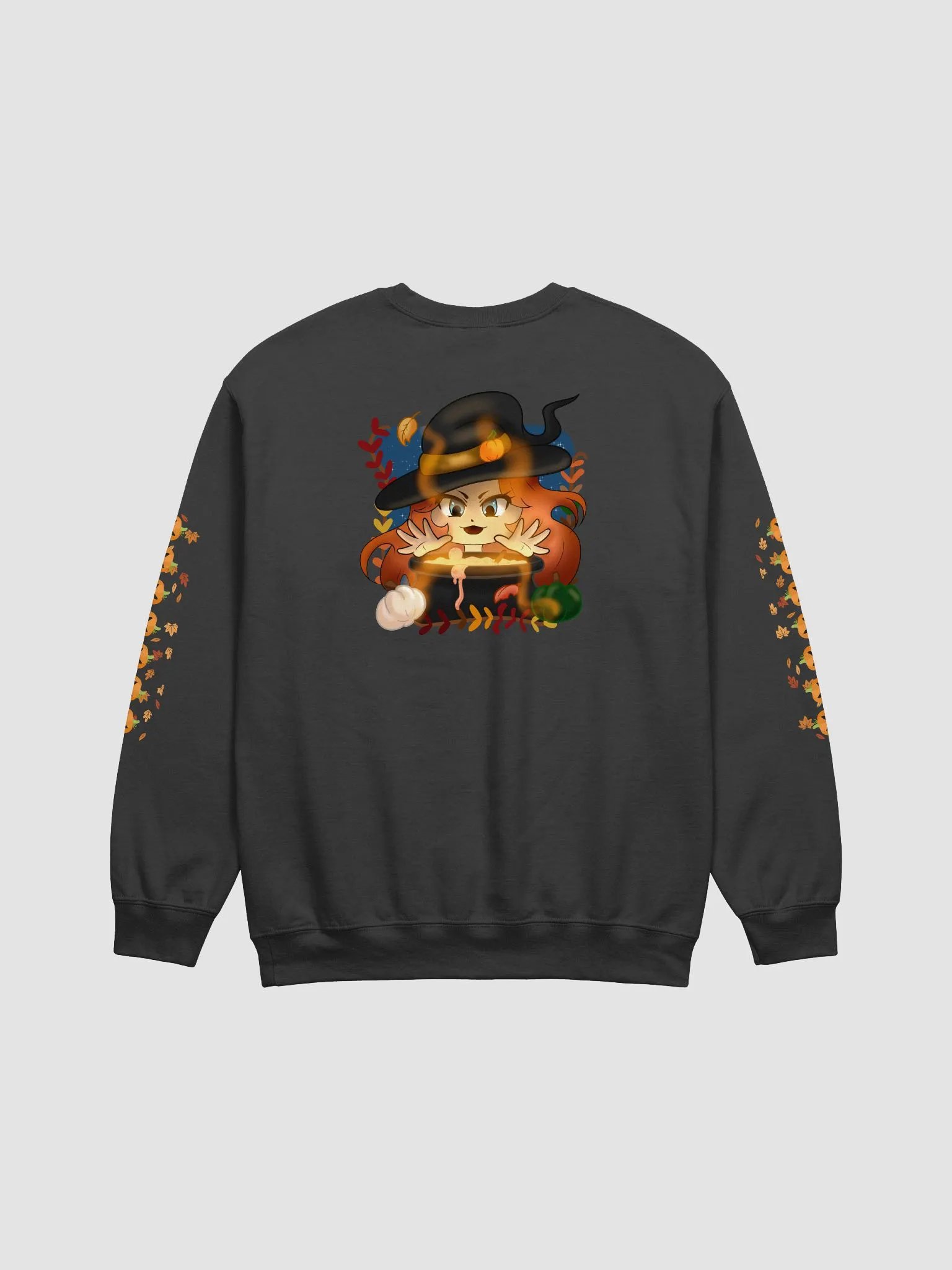 Pumpkin Witch Panda Sweatshirt - Front Design product image (2)