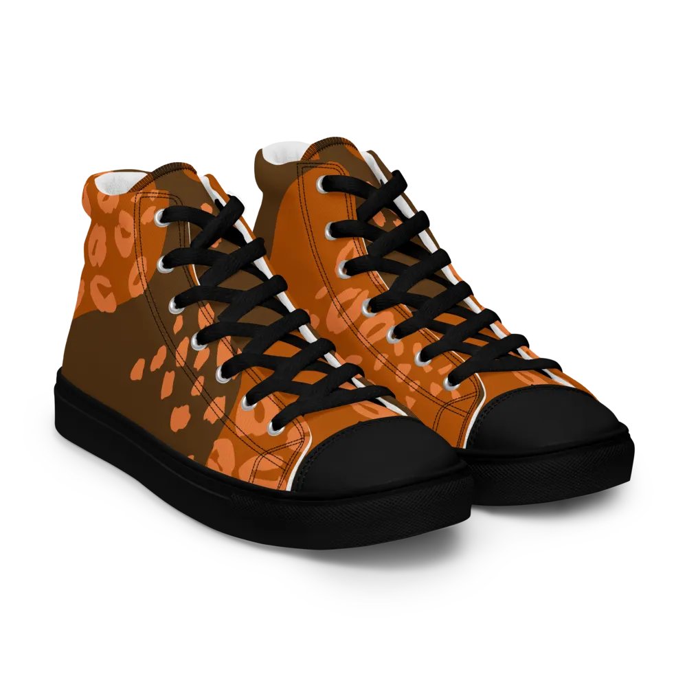 Leopard Orange Men's High Tops product image (17)