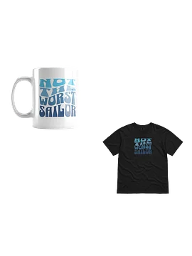 Not the Worst Sailor Bundle - Navy Humor Coffee Mug + T-Shirt Set