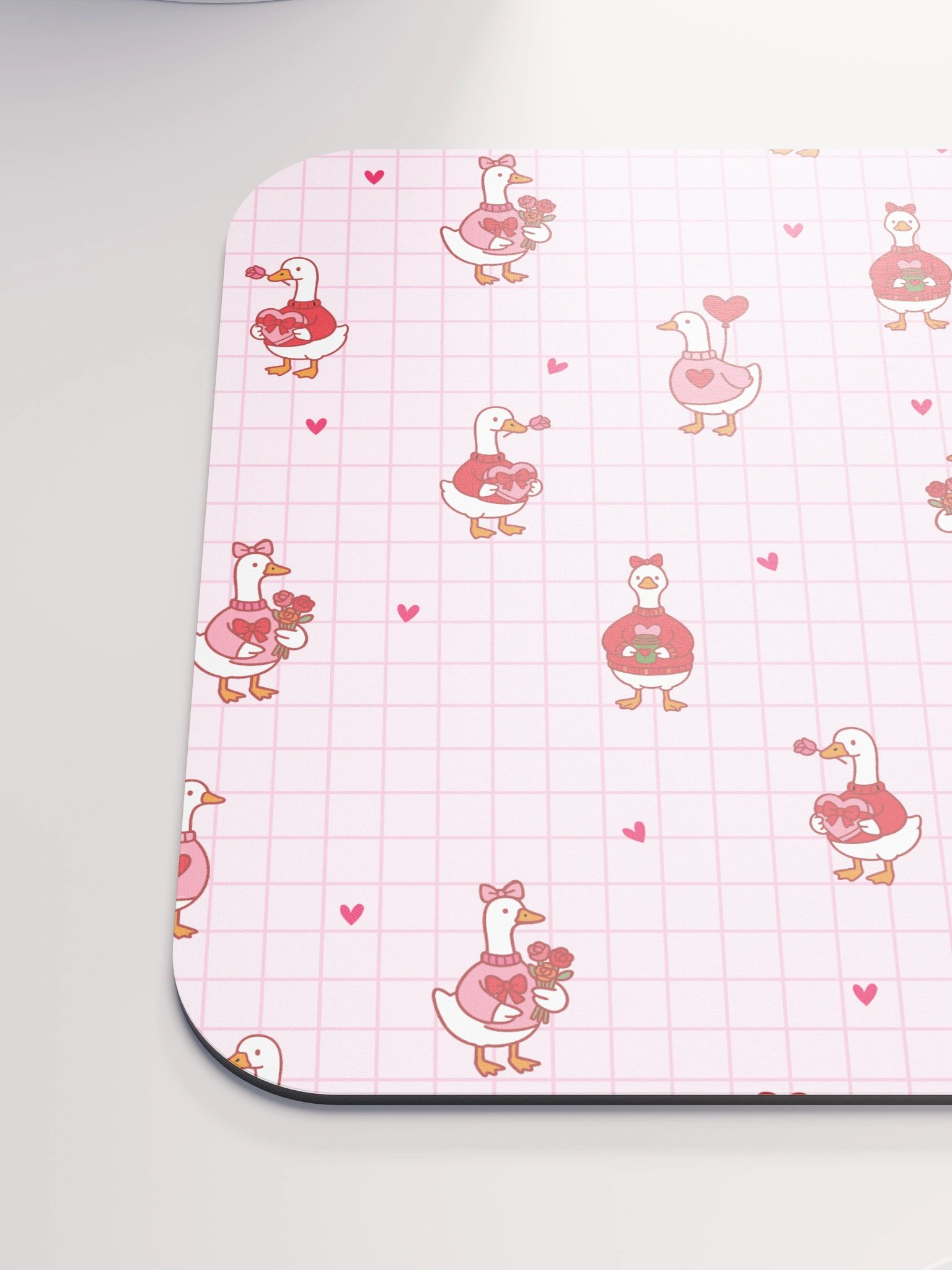 Pink Coquette Valentine Goose Mouse Mat- 8.7'' x 7.1'' product image (6)