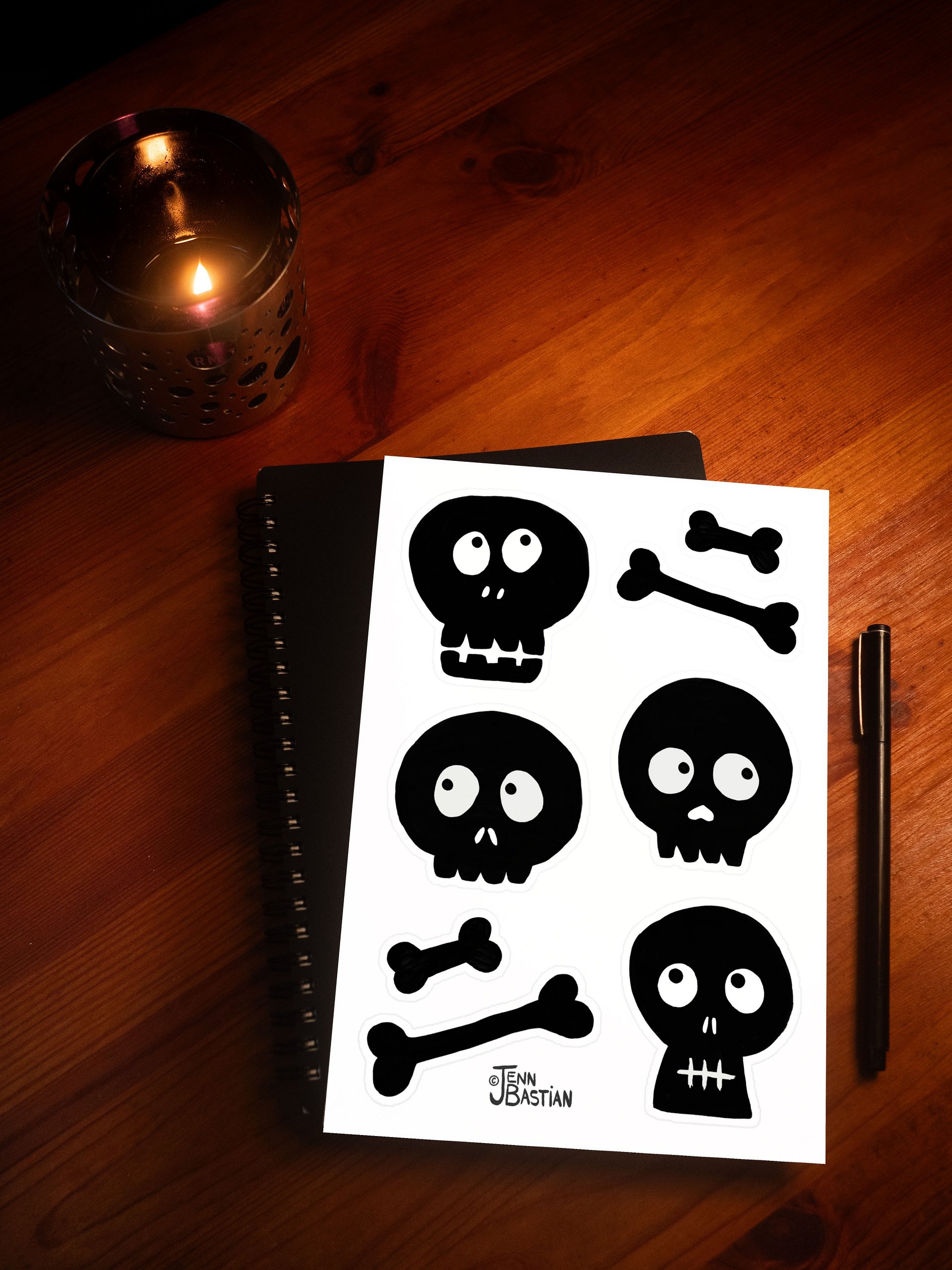 STICKER SHEET - SKULLS & BONES product image (2)