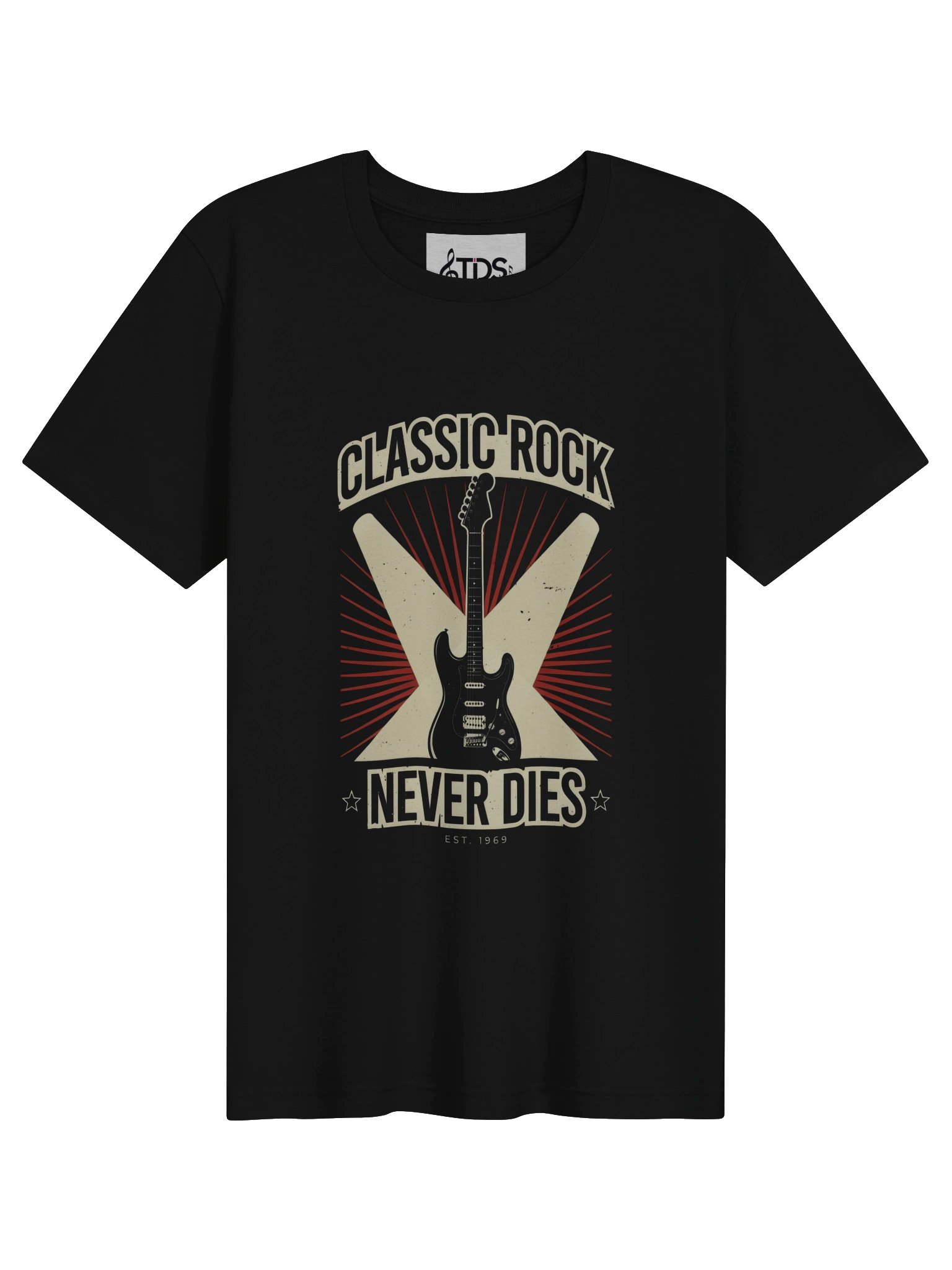 Classic Rock Never Dies Guitar Tee product image (3)