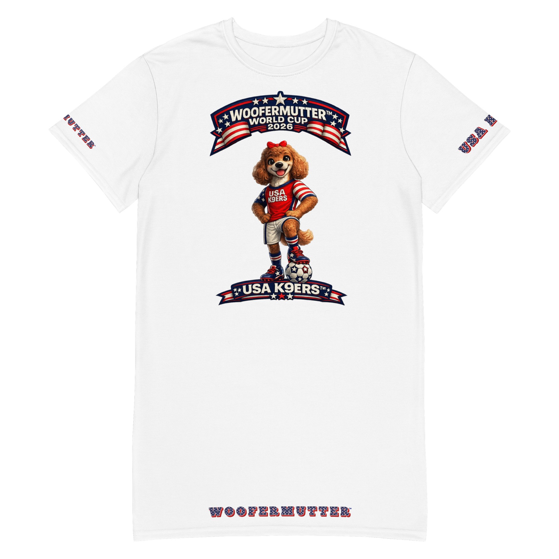 WooferMutter™ World Cup Poodle USA K9ERS T-shirt Dress product image (3)