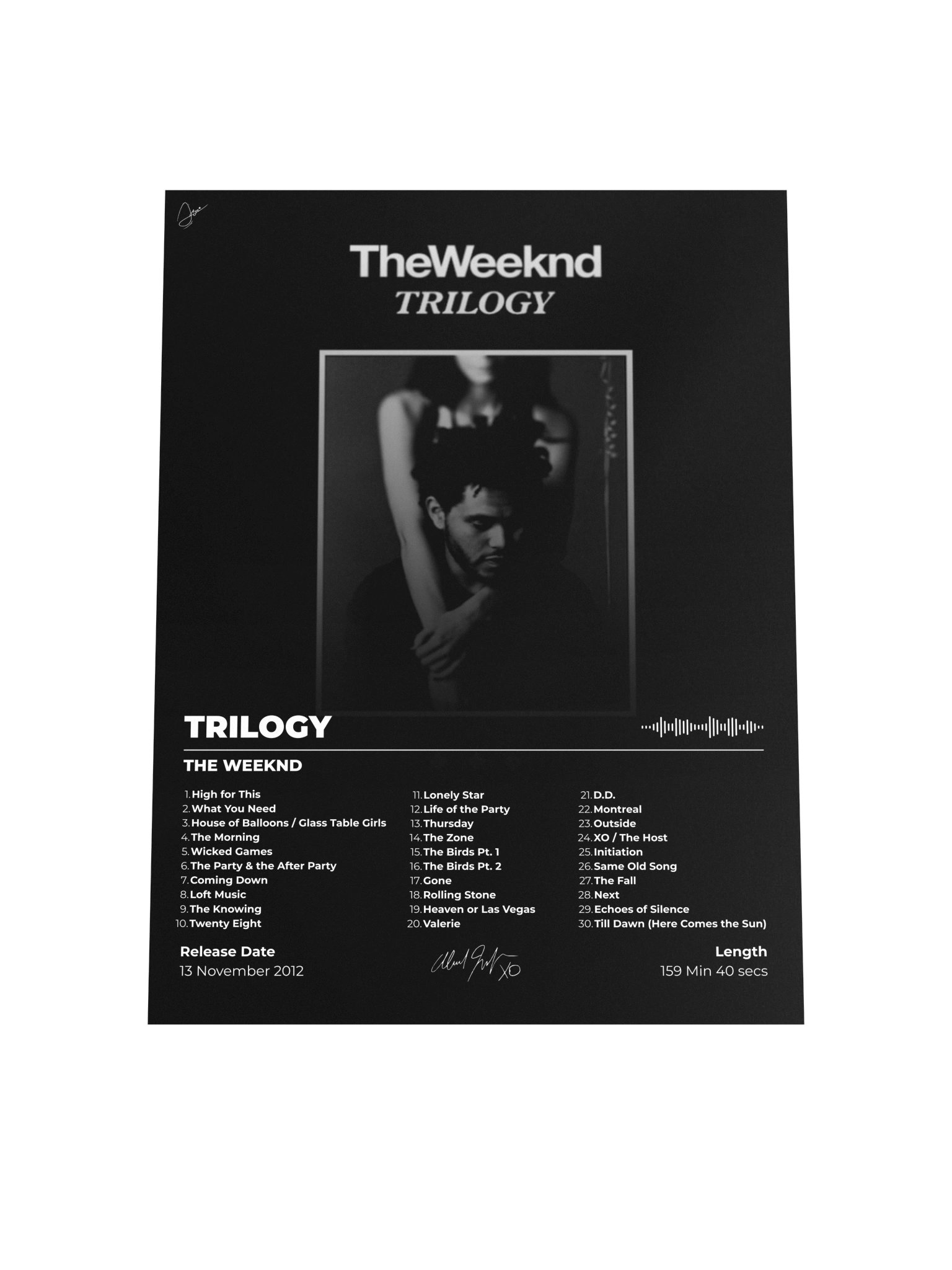 The Weeknd Trilogy Album Poster product image (8)