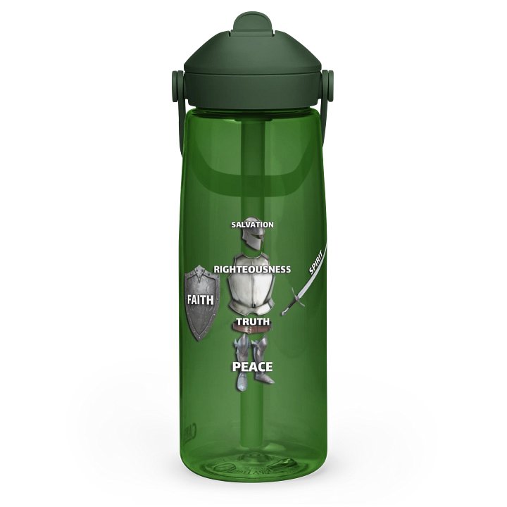 Full Armor of God 25oz Flip Straw Water Bottle product image (1)