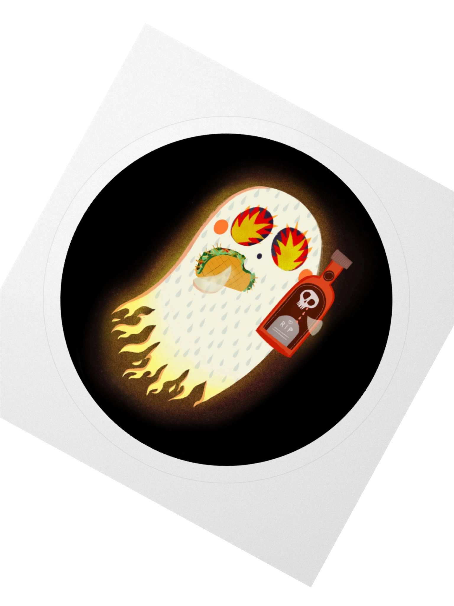 Little Ghost Hot Sauce - Vinyl Sticker product image (1)