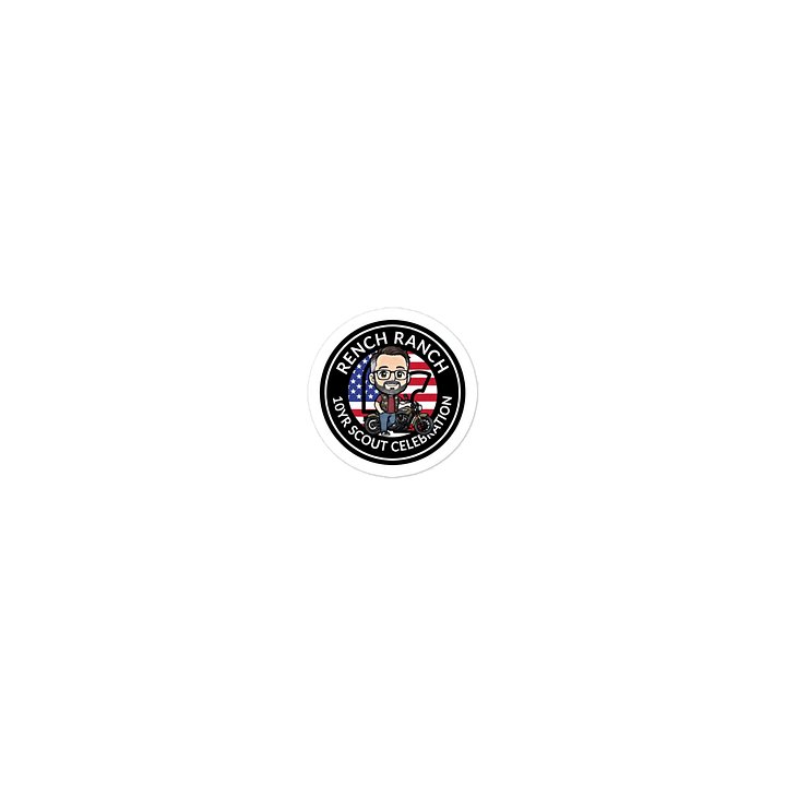 Mike & Indian Scout 10yr Celebration USA Flag Die-Cut Sticker product image (1)