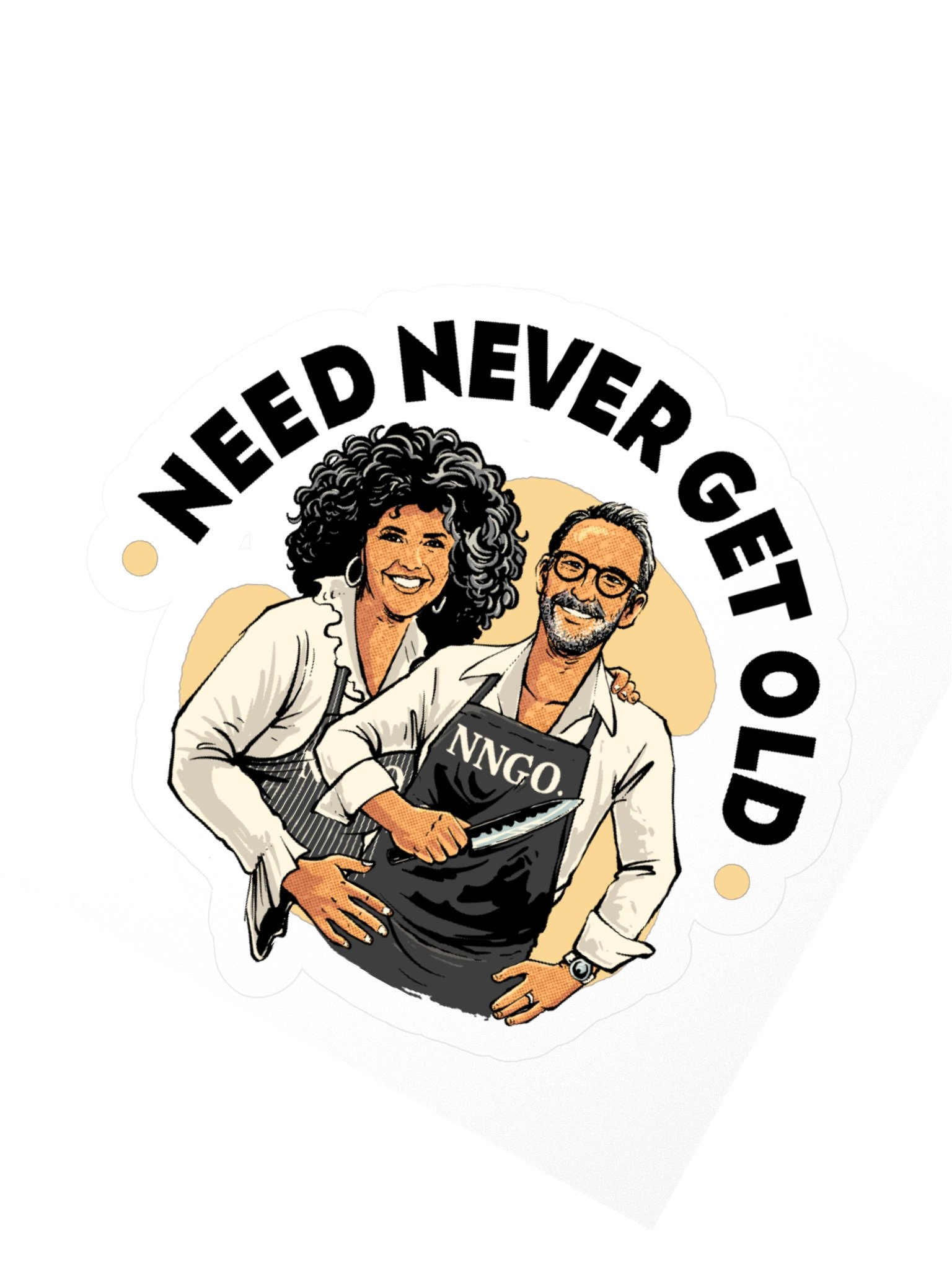 Need Never Get Old Cartoon Sticker product image (2)