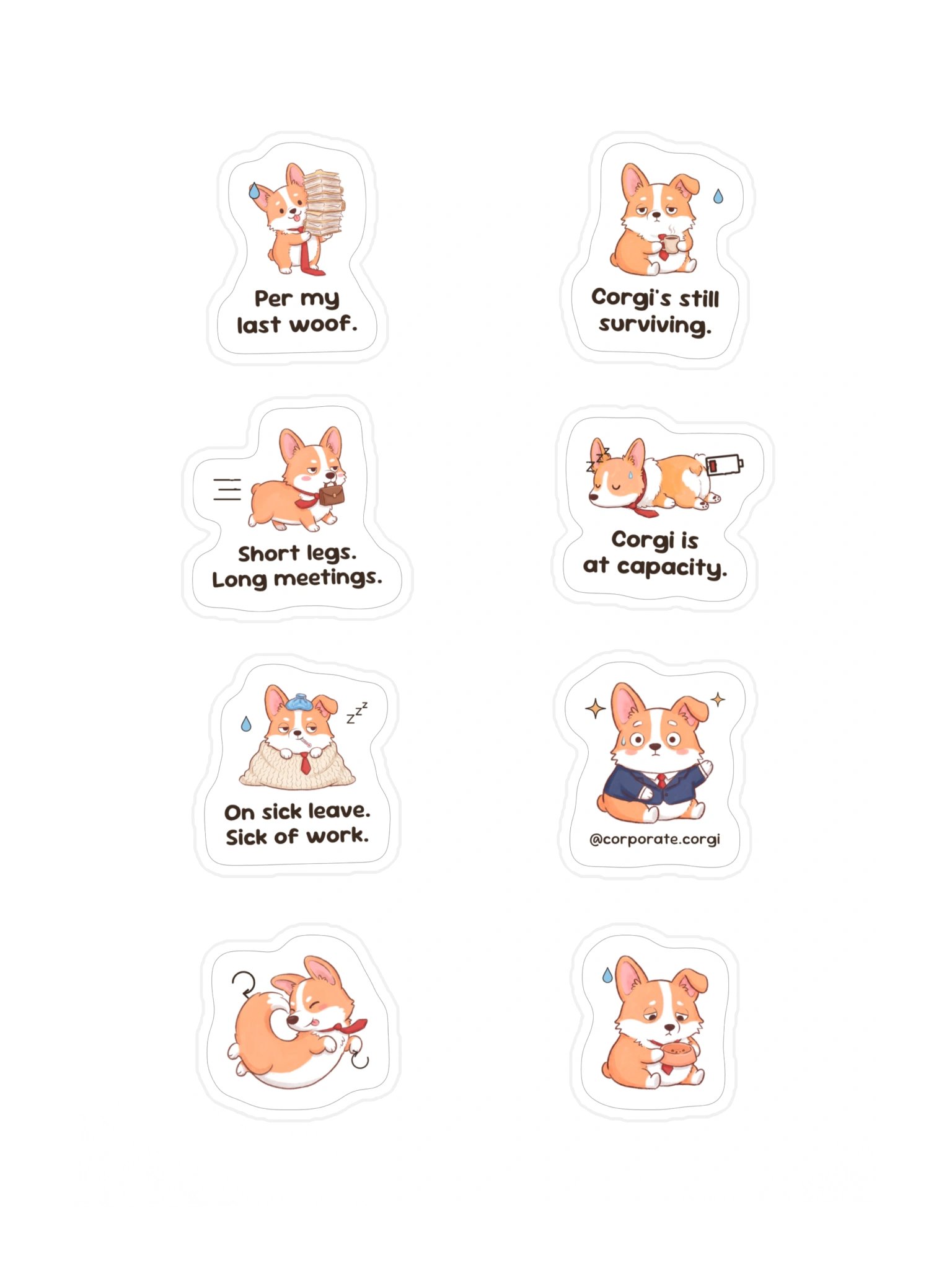 Corporate Survival Sticker Sheet product image (3)
