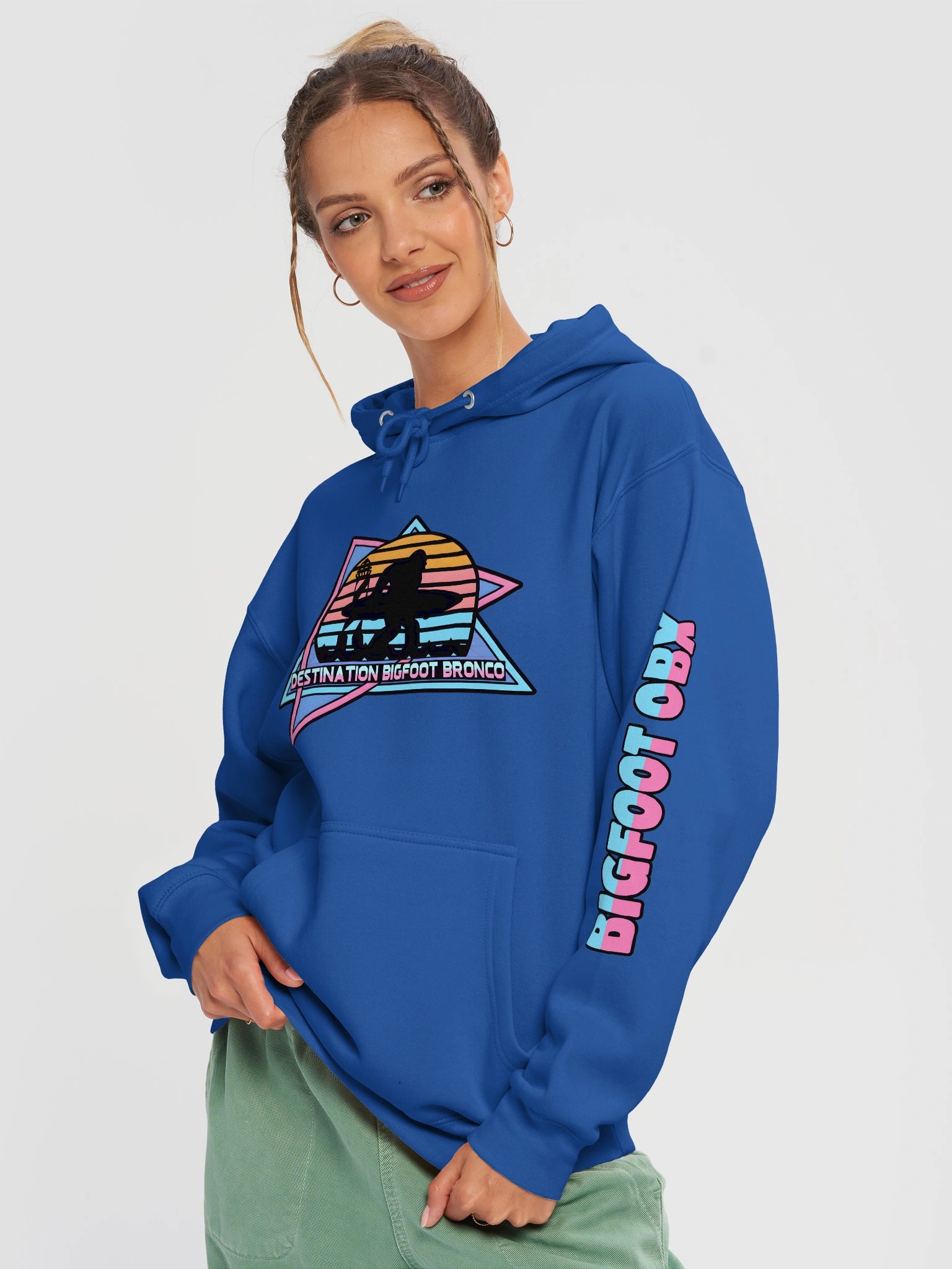 Destination Bigfoot Bronco Front Retro-Inspired Hoodie (Multiple Colors Available) product image (18)