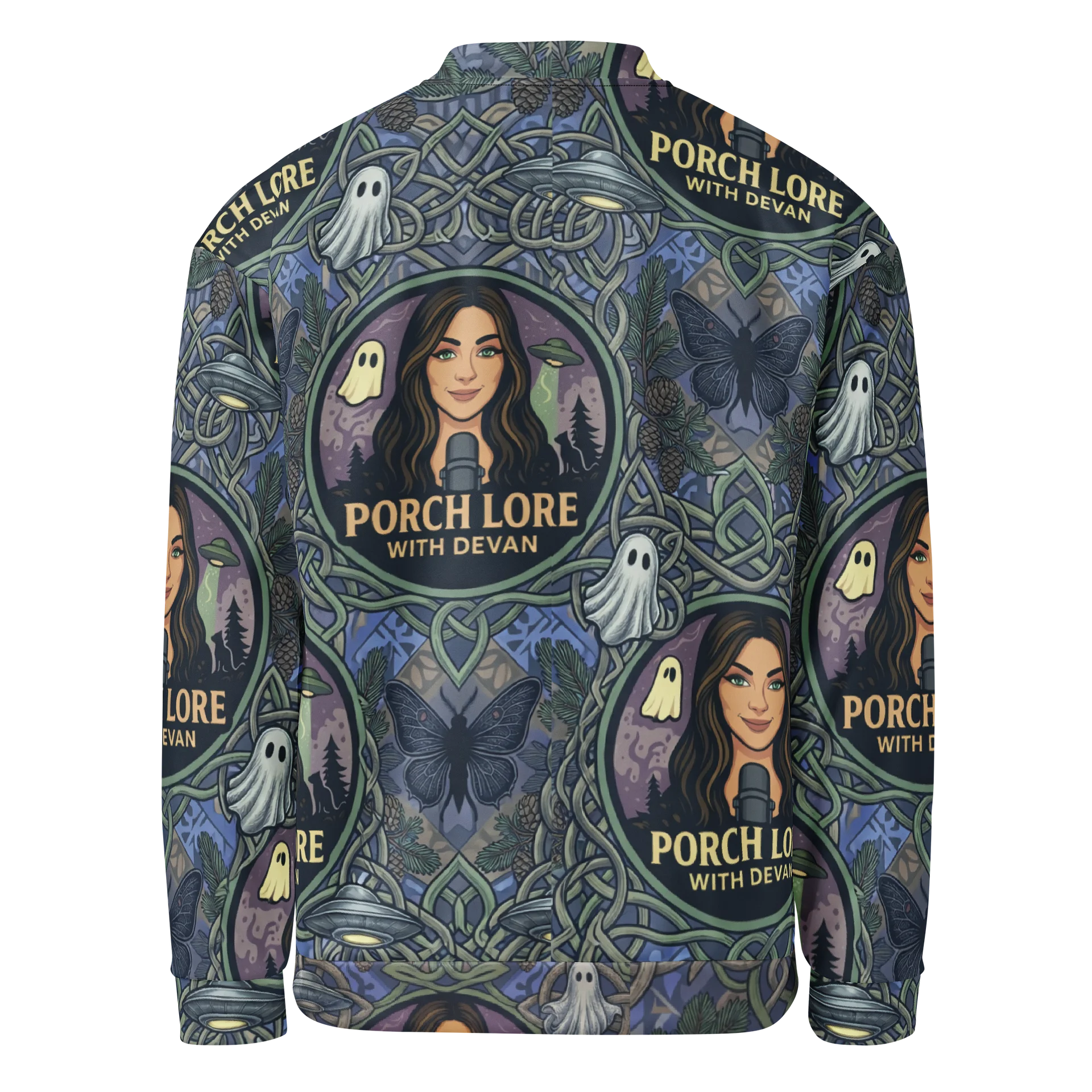 PORCH LORE DEVAN PERIWINKLE MOTH BOMBER JACKET product image (2)