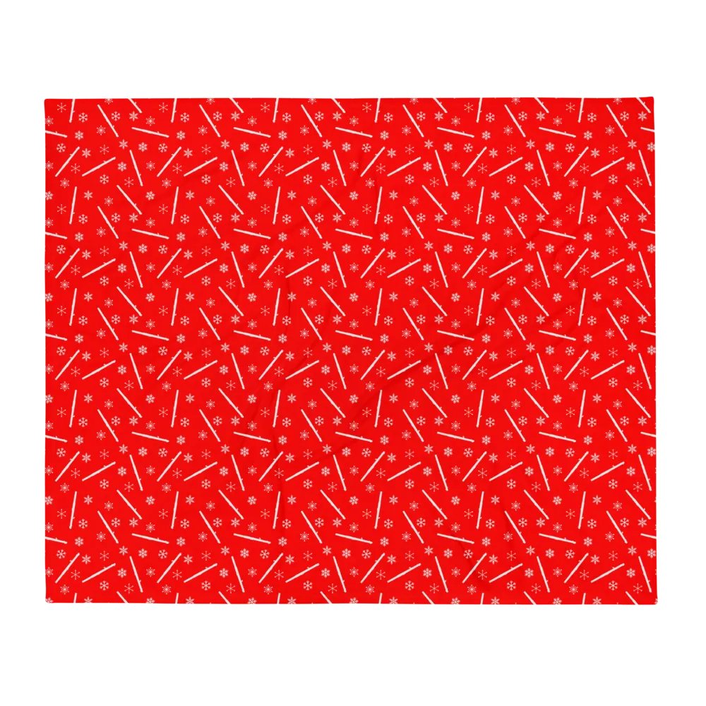 Scattered Flutes and Snowflakes Throw Blanket - Piccolo product image (4)