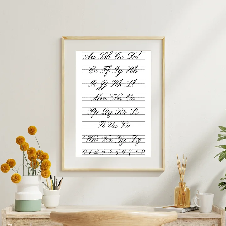 Cursive Alphabet Reference Chart — Printable Digital Download product image (1)