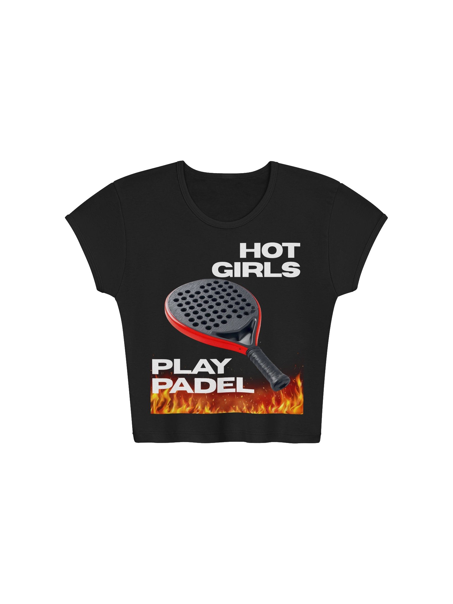 Hot Girls Play Padel Crop Tee — Women’s Court Club product image (1)