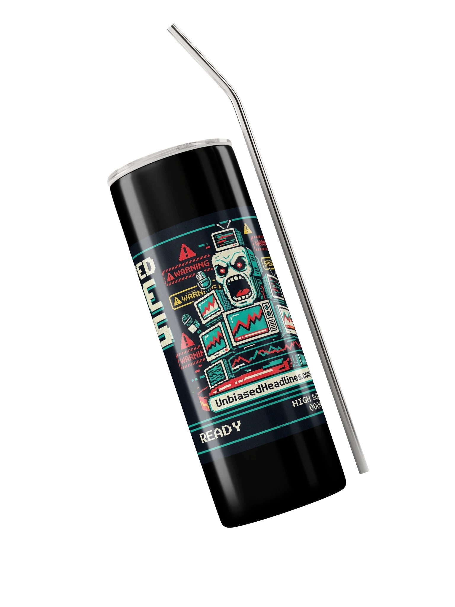 I Survived Cable News (Arcade) Stainless Steel Tumbler product image (3)