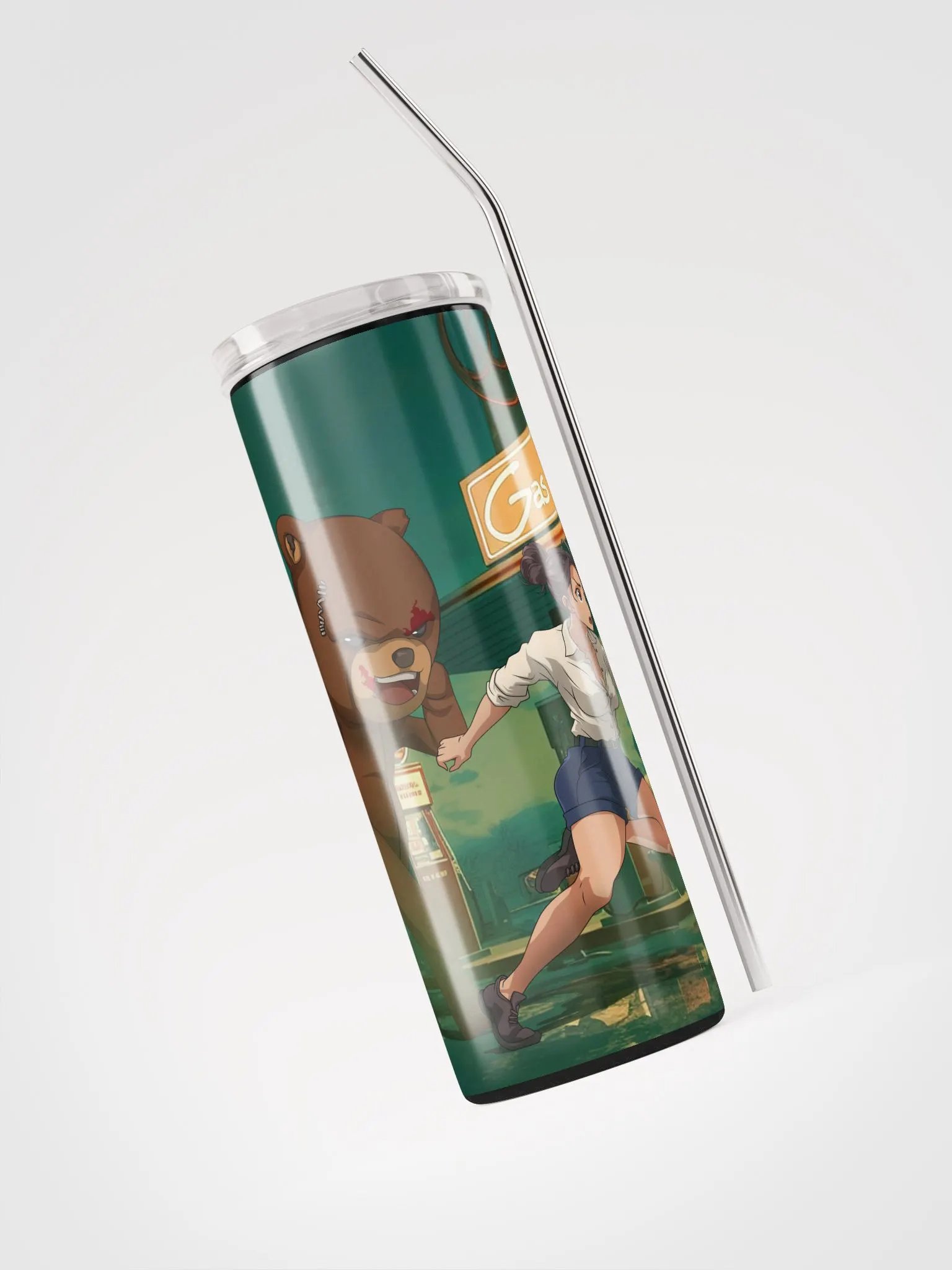 Booty Cheeks -tumbler w/straw product image (3)