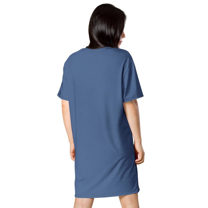 Oversized T-Shirt Dress - Elegant Kashmir Blue, Sizes 2XS-6XL product image (2)