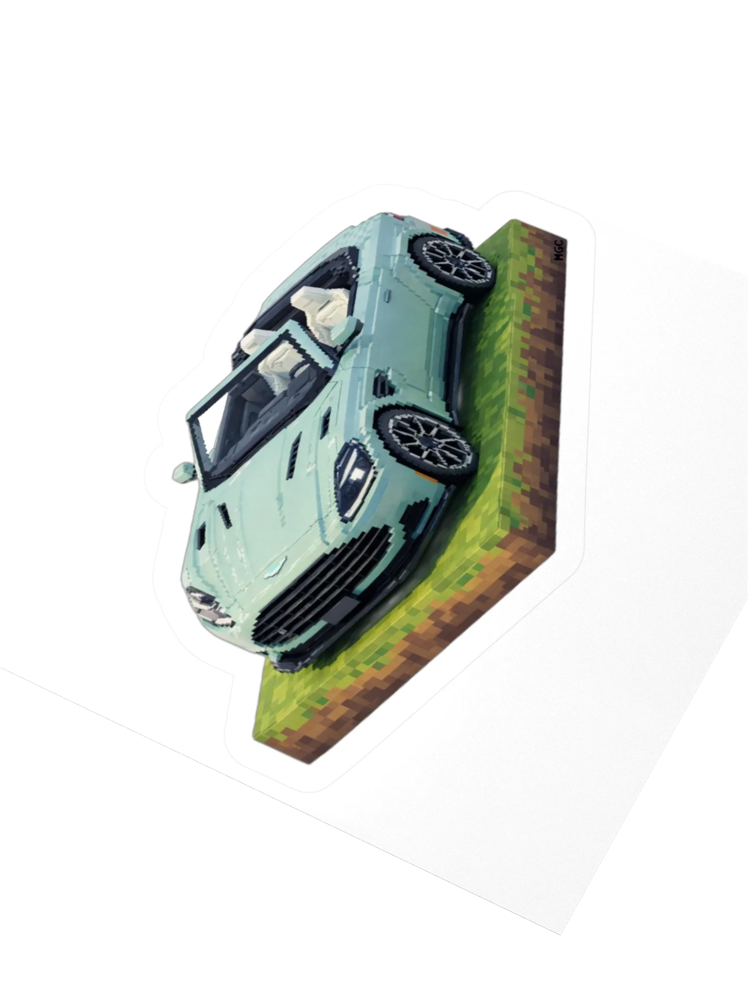 Aura Green Aston Martin Vanquish Sticker (Pixel, Retro, Minecraft) product image (9)